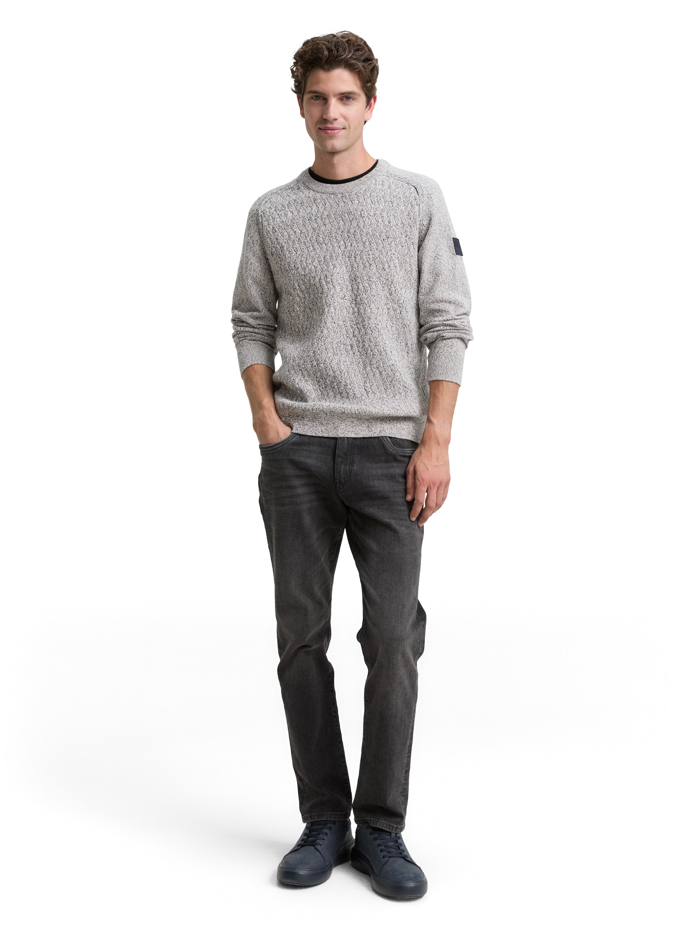 TOM TAILOR Strickpullover, mit Logo Stickerei am Arm