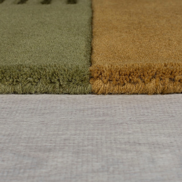 FLAIR RUGS Wollteppich »Lozenge«, rechteckig, Kurzflor, Retro Muster | BAUR