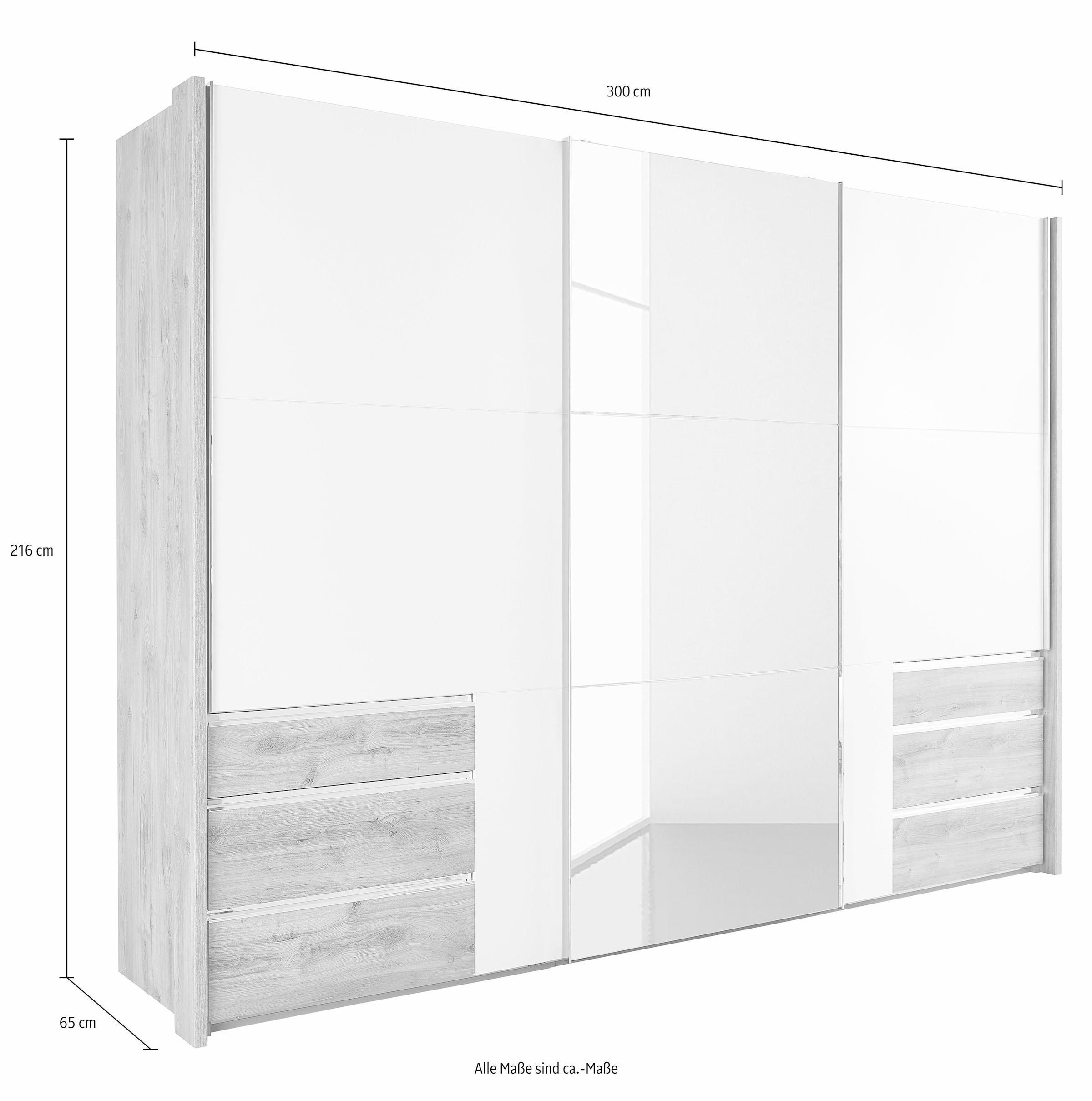 Wimex Schwebetürenschrank »Level by fresh to go«, jeweils mit einer Spiegeltür