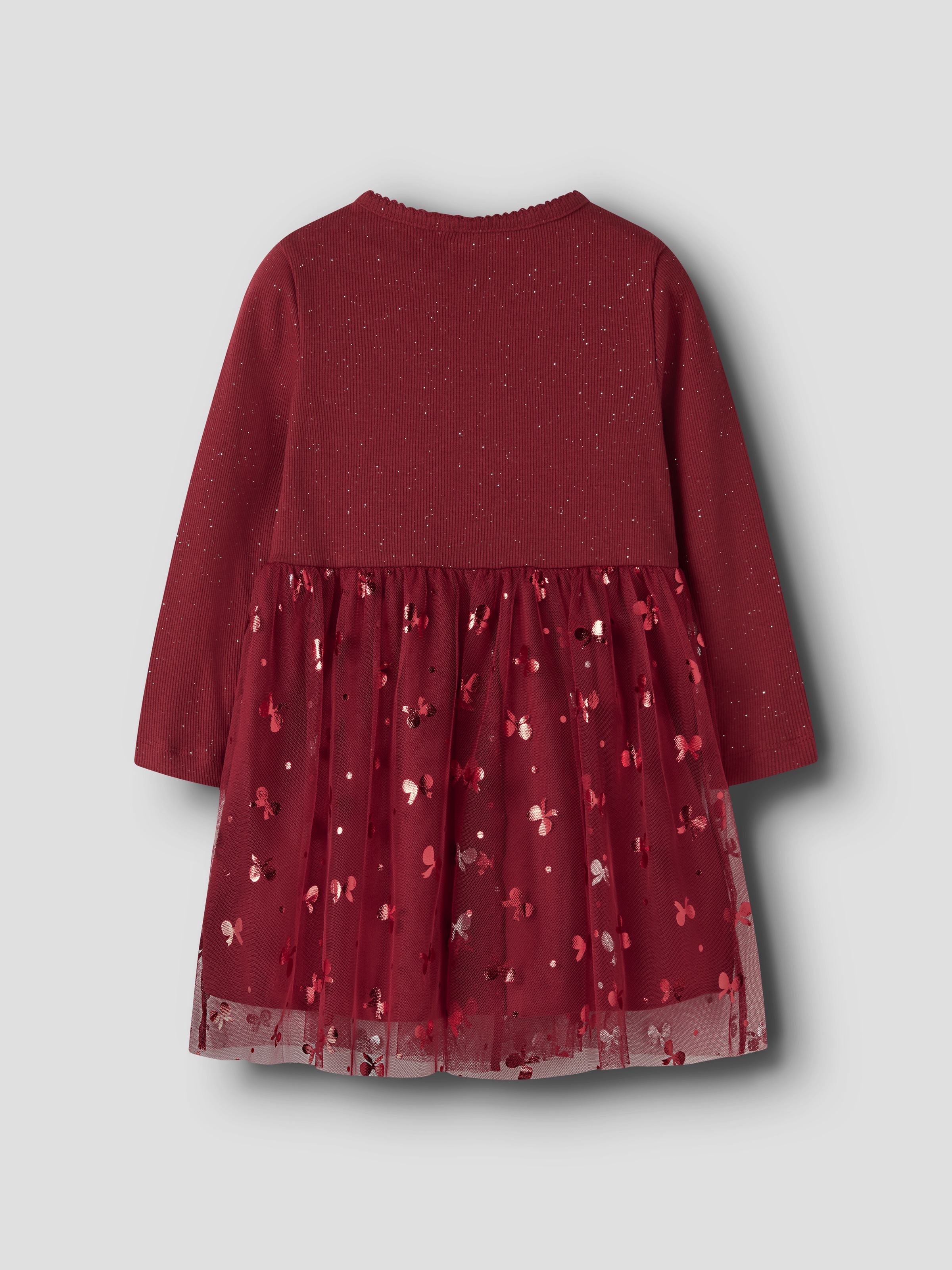Name It Minikleid »NMFROSALLY LS DRESS« Baumwollmischung, regular fit, Tüll