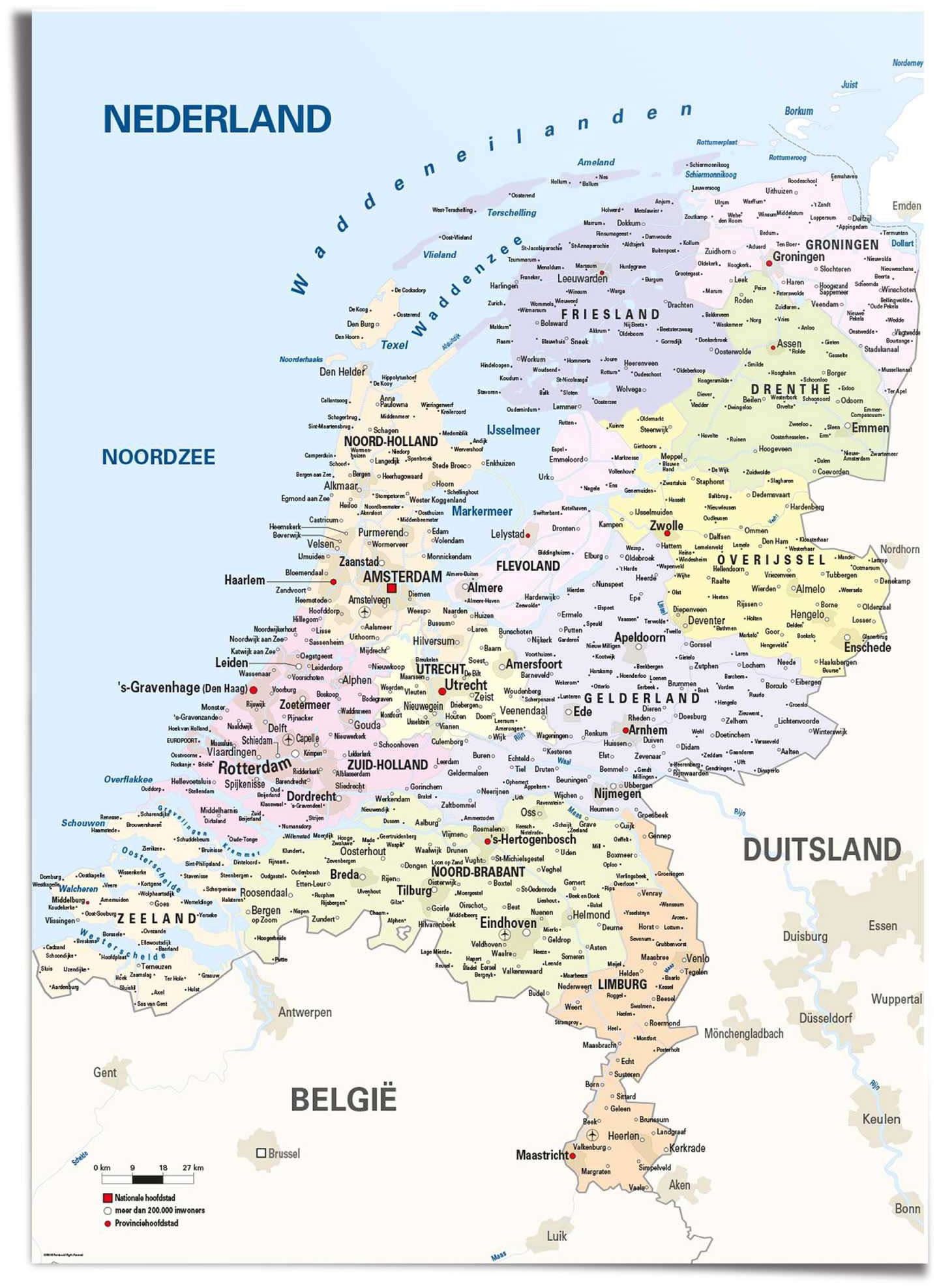 Reinders! Poster »Schulkarte | Niederlande« bestellen BAUR