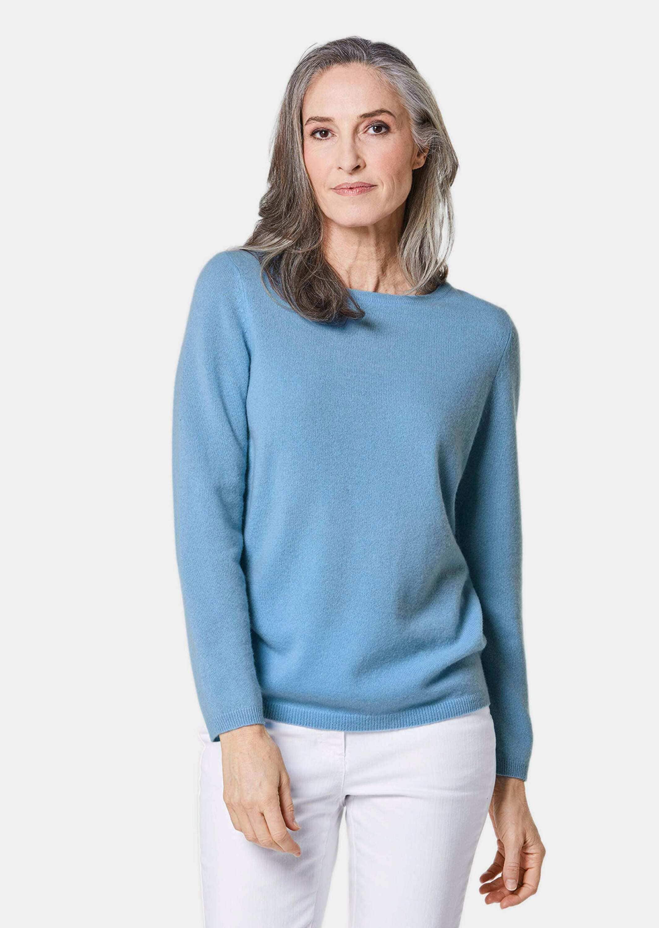 GOLDNER Strickpullover »Kaschmirpullover mit U-Boot Ausschnitt«
