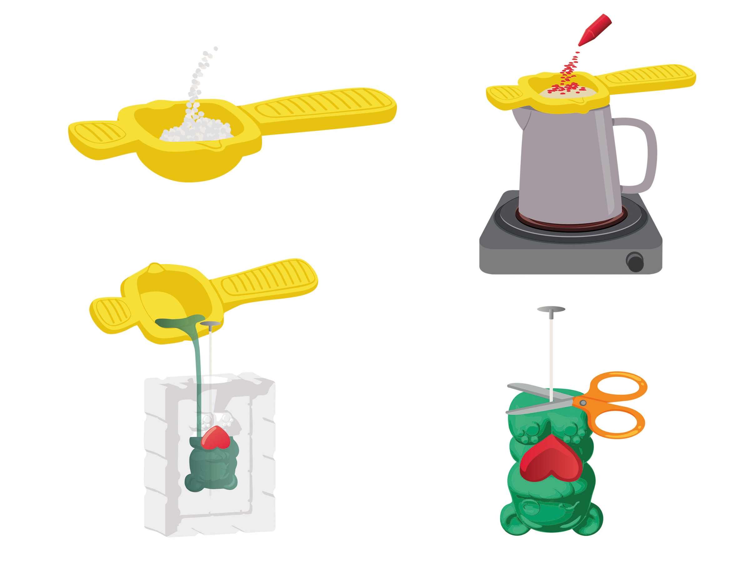 Clementoni® Kreativset »Idea, Deine Kerzen-Kreationen - Bär« Made in Europe