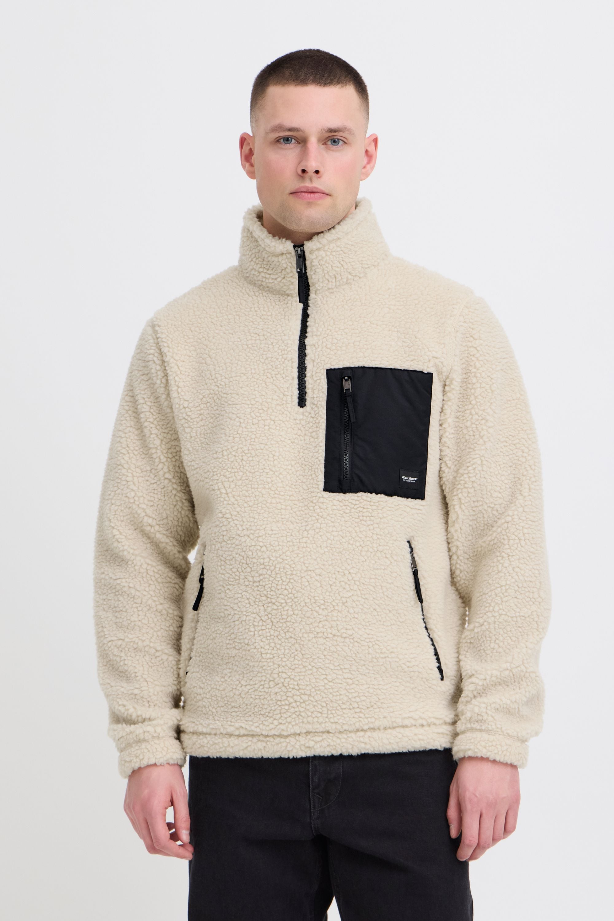 Blend Fleecejacke "BHTotto" Lässiger Troyer in Teddy-Optik günstig online kaufen