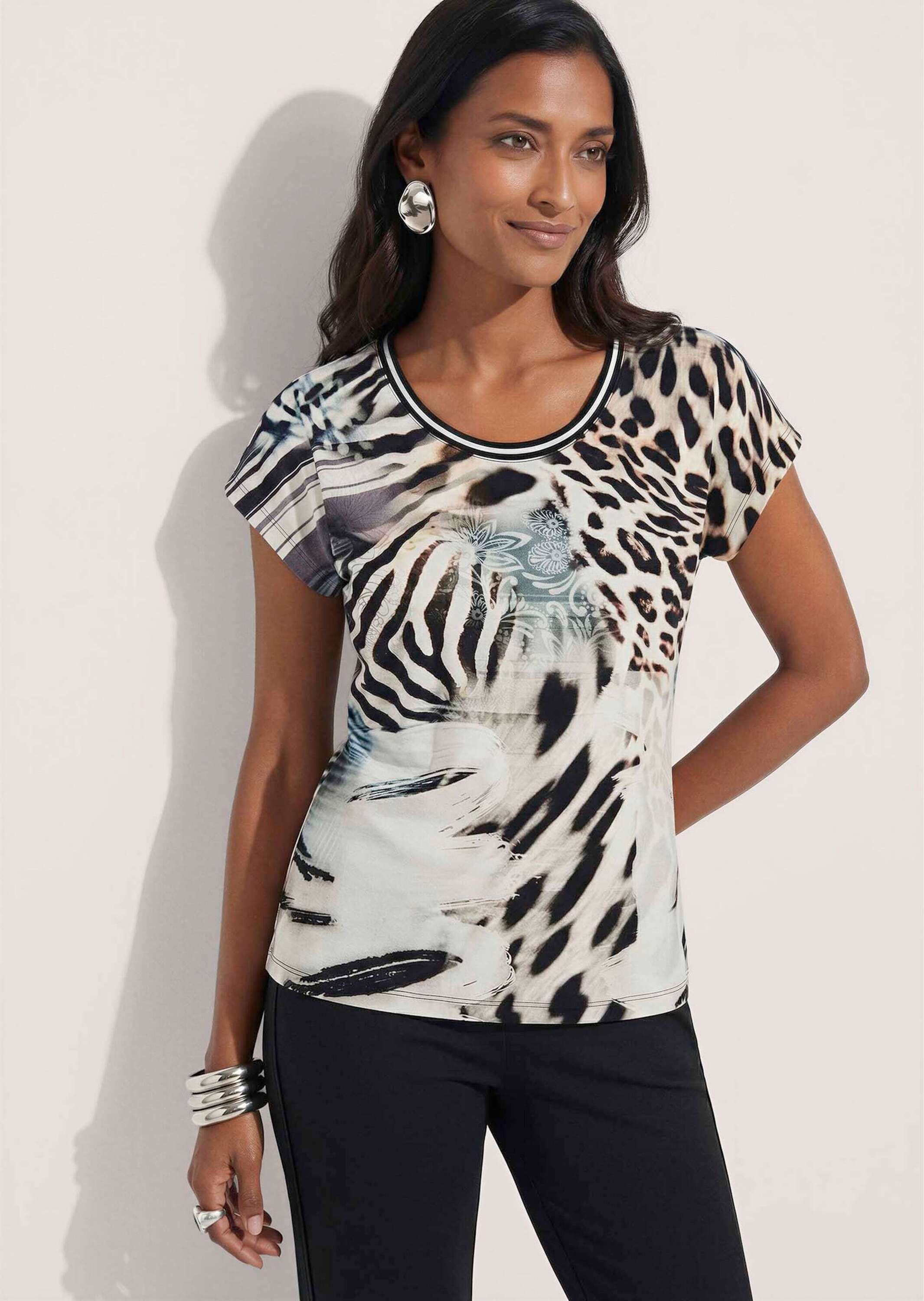 MADELEINE Kurzarmshirt »Shirt Rundhals-Shirt mit Animal-Print«