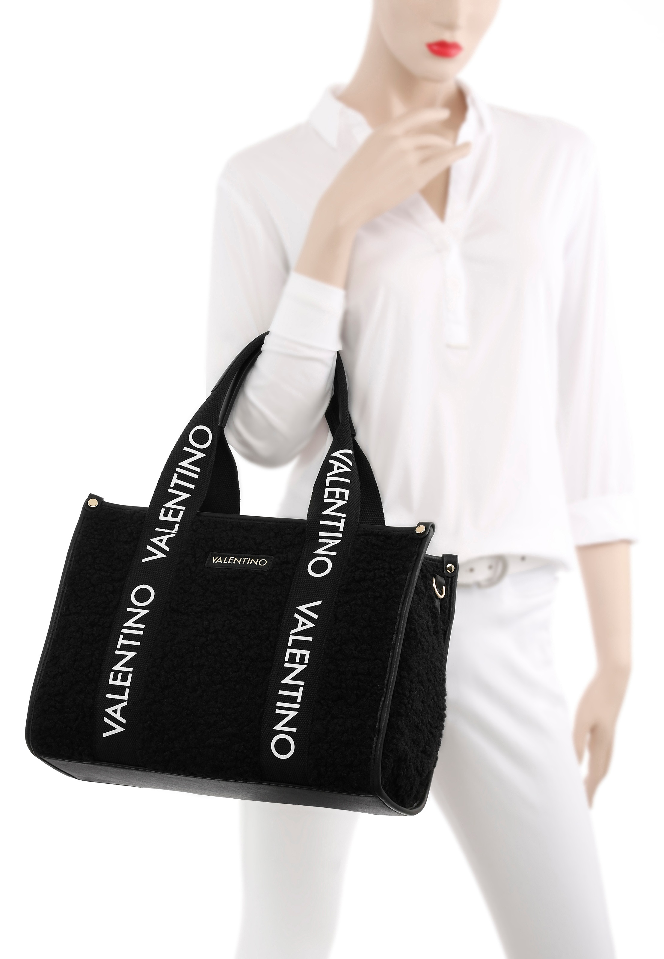 VALENTINO BAGS Shopper "SPECIAL CAMY" in modischer Teddy-Optik günstig online kaufen