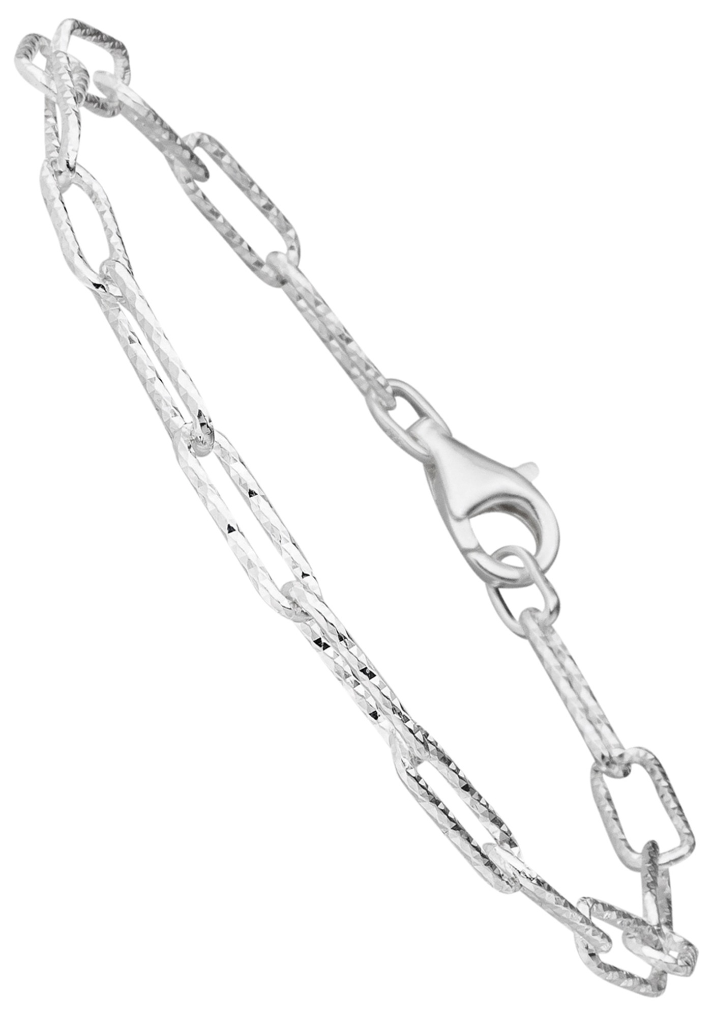 JOBO Armband »Silberarmband Paperclip« 925 Silber 21 cm