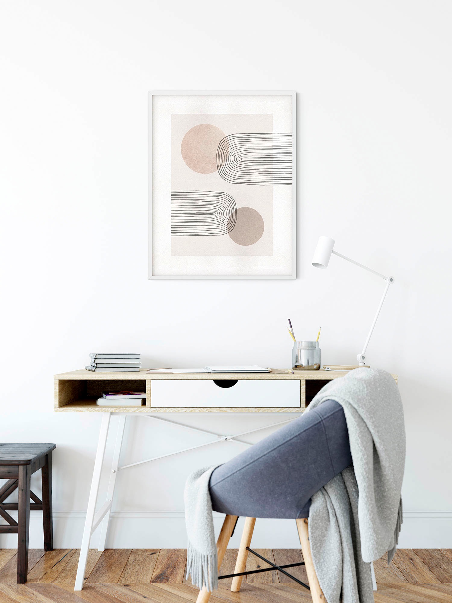 Komar Bild "Line Art Rainbow" Natur 1 Stk. tlg. Wandbild zur Dekoration - o günstig online kaufen