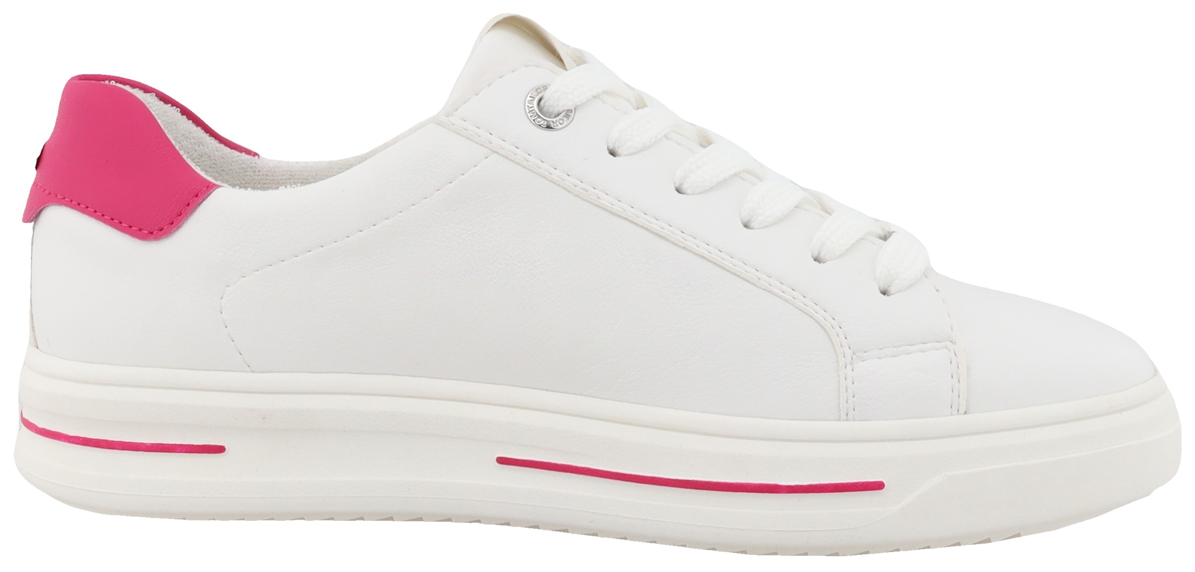 TOM TAILOR Plateausneaker, Halbschuh, Freizeitschuh, Schnürschuh, Kontrastbesatz an der Ferse