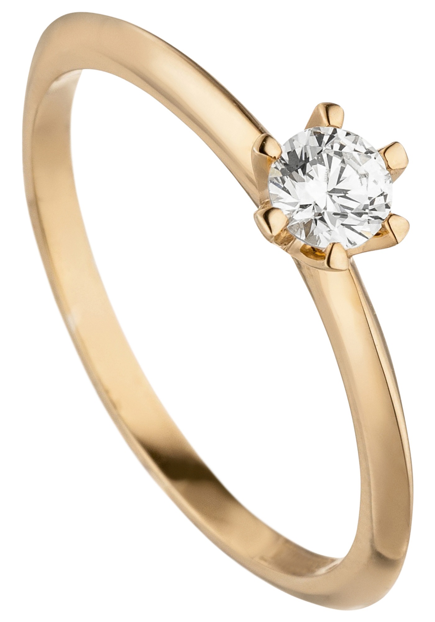 JOBO Fingerring »Ring Roségold 0 Brillant ct.« 585 mit Diamant 25
