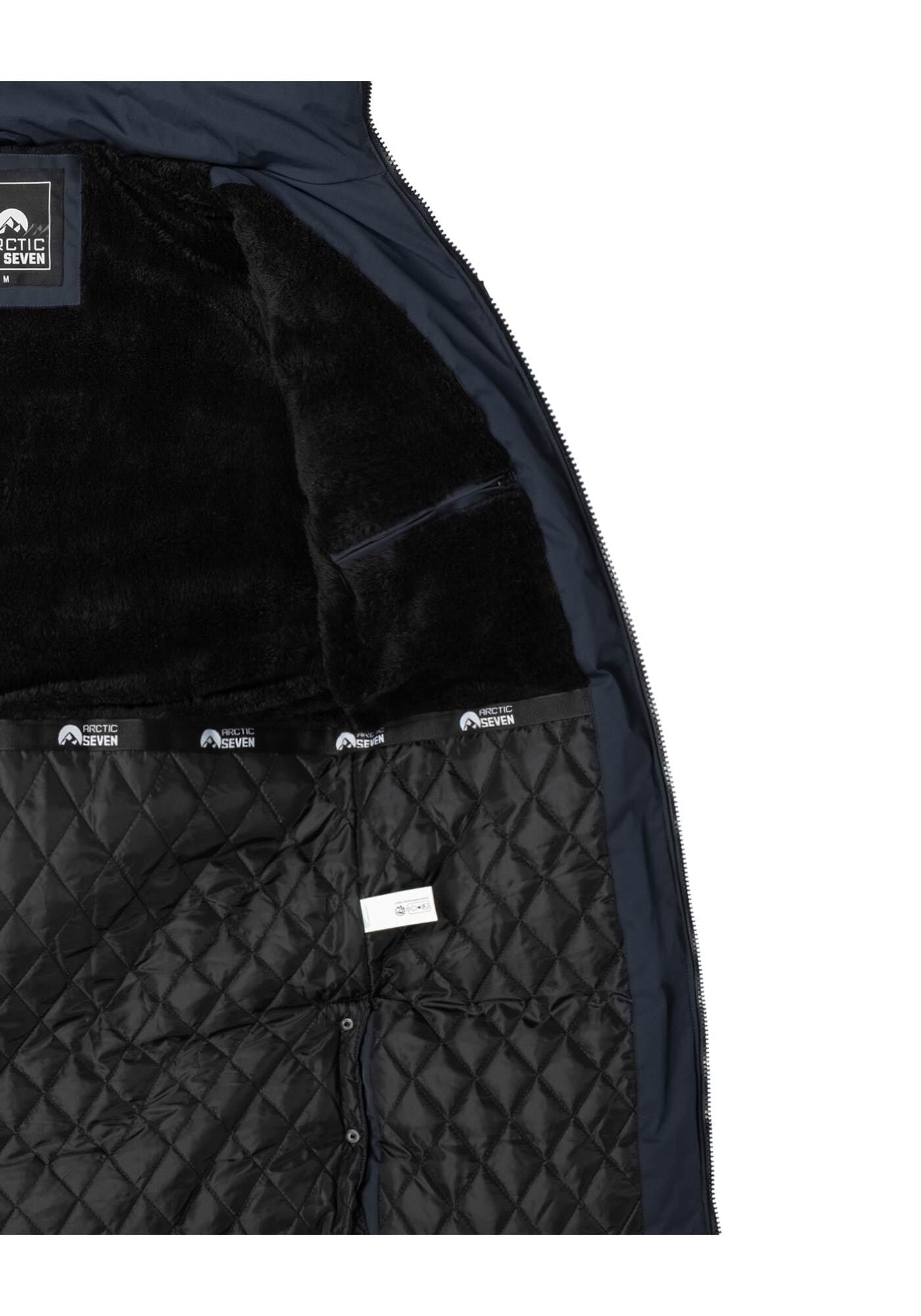 Arctic Seven Winterjacke »ASNorwiig«, mit warmem Teddyfell und abnehmbarer Kapuze