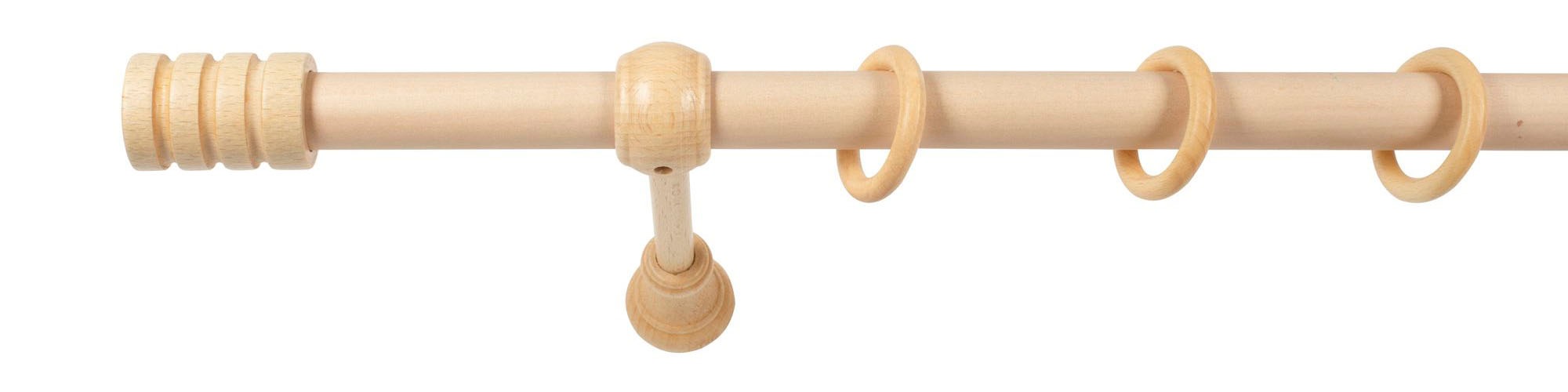 SN DECO GROUP Gardinenstange "Pisa" 1 läufig-läufig Fixmaß 28 mm, Holz, ver günstig online kaufen