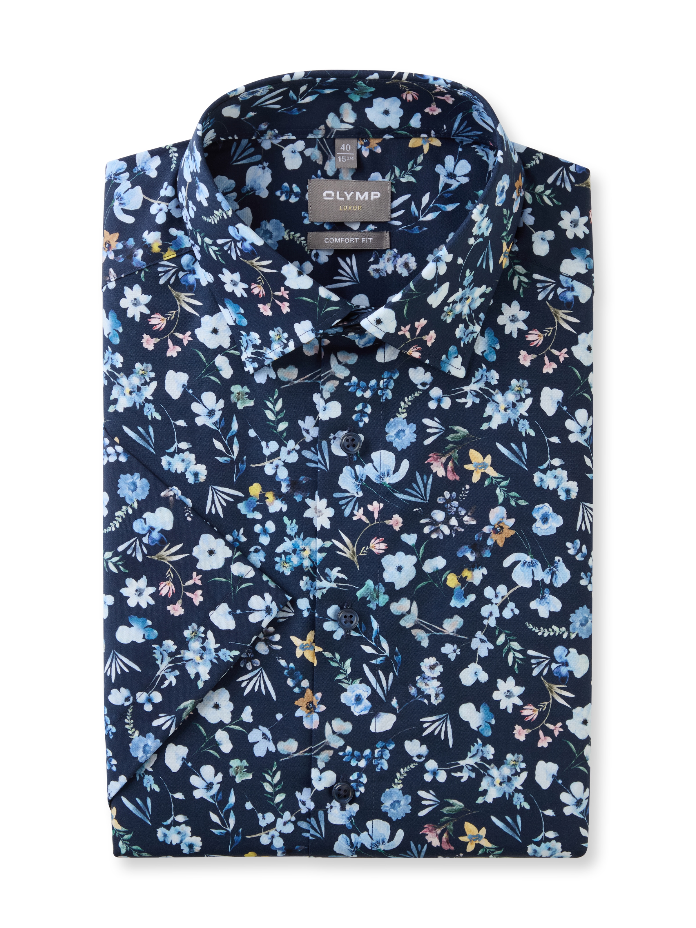 OLYMP Kurzarmhemd »Luxor comfort fit«, mit floralem Print