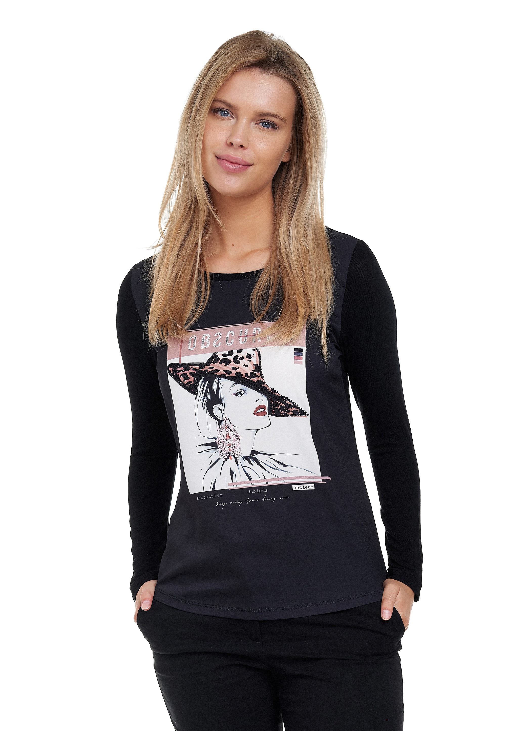 Decay Langarmshirt, online extravagantem BAUR bestellen mit | Portrait-Druck