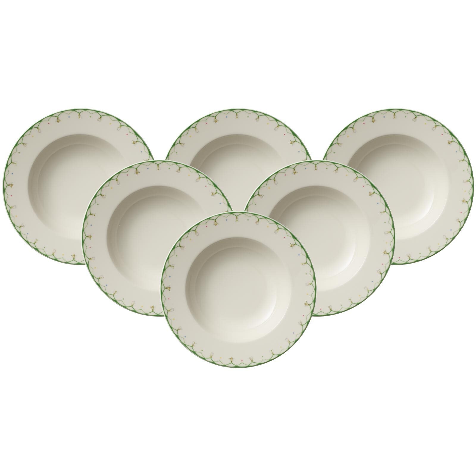 Villeroy & Boch Suppenteller "Suppenteller Colourful Spring ø 24,7 cm 6er Set bunt"