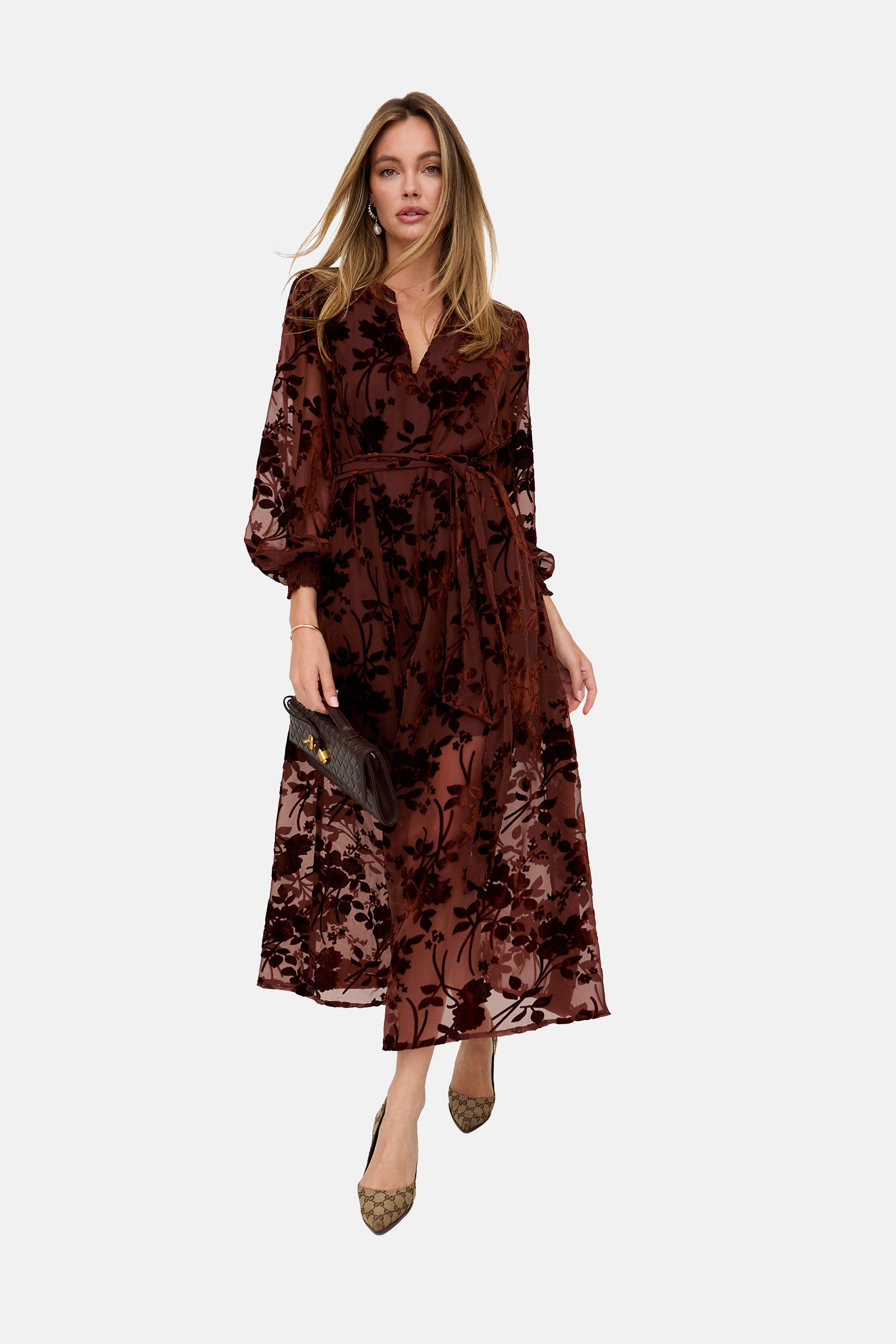 Lily and Lionel Minikleid »Brezze Velvet Burnout Maxi Dress Damen«