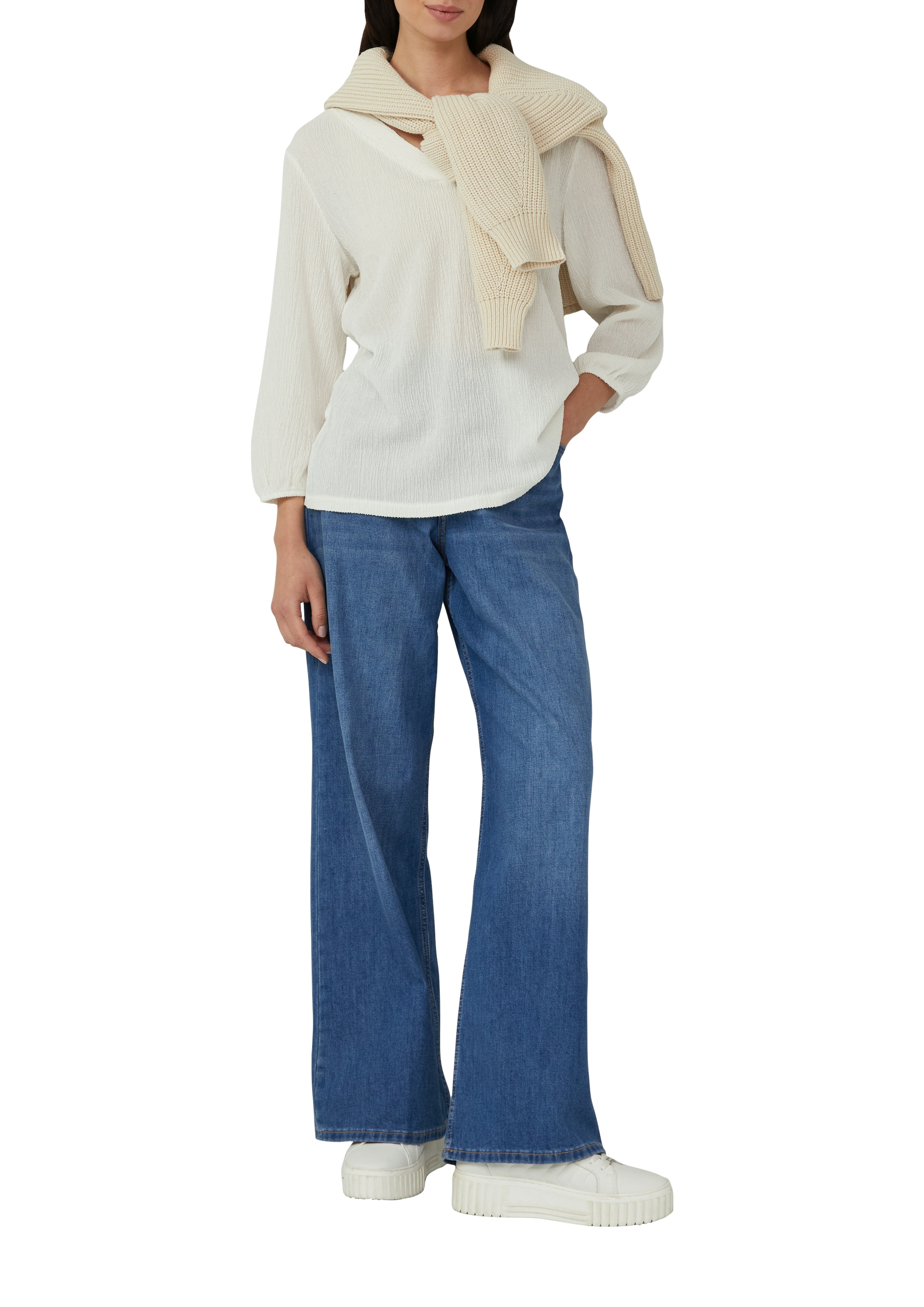 s.Oliver 3/4-Arm-Shirt, mit V-Ausschnitt