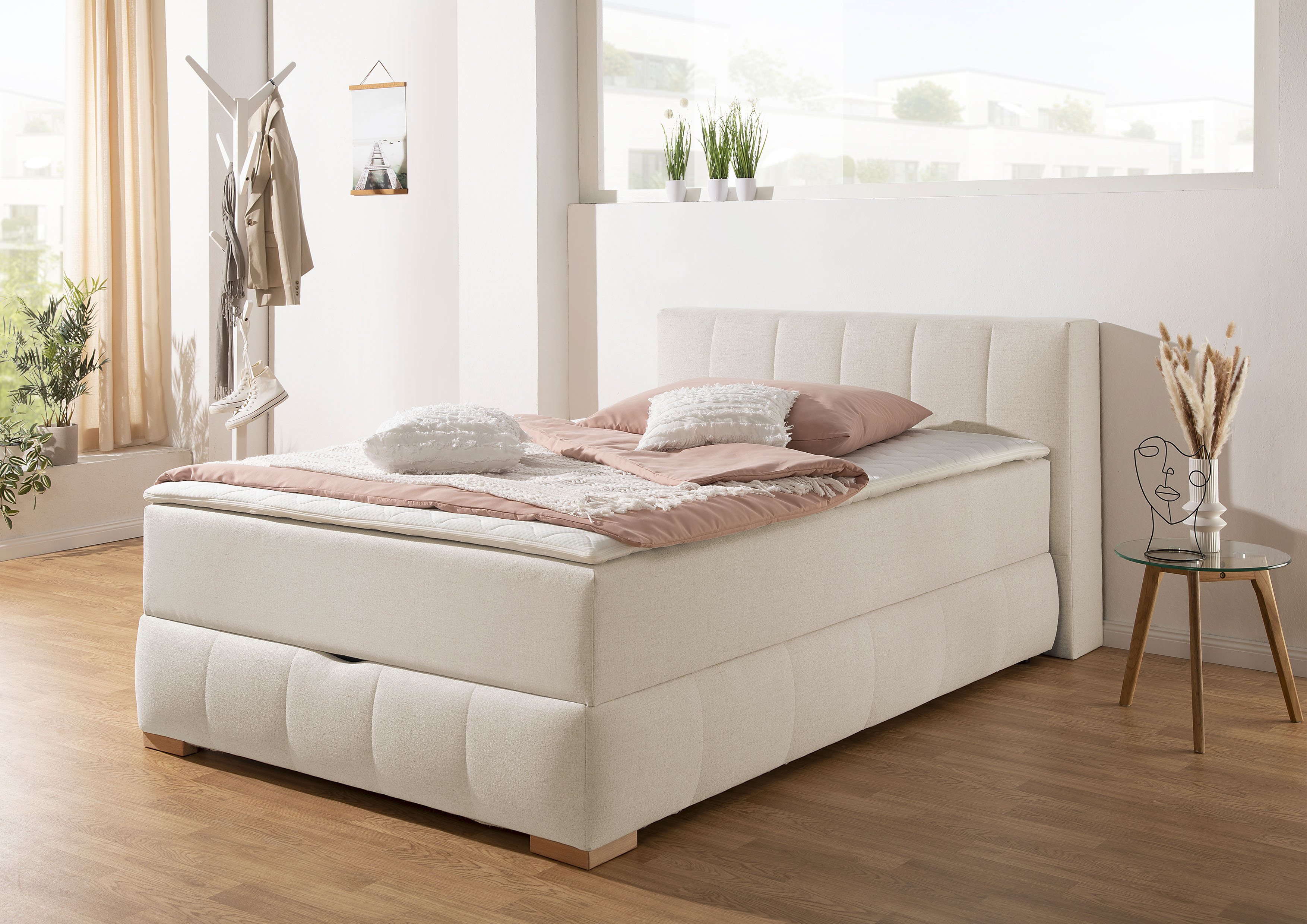 Home affaire Boxbett "Chelles" inkl. Topper und Bettkasten