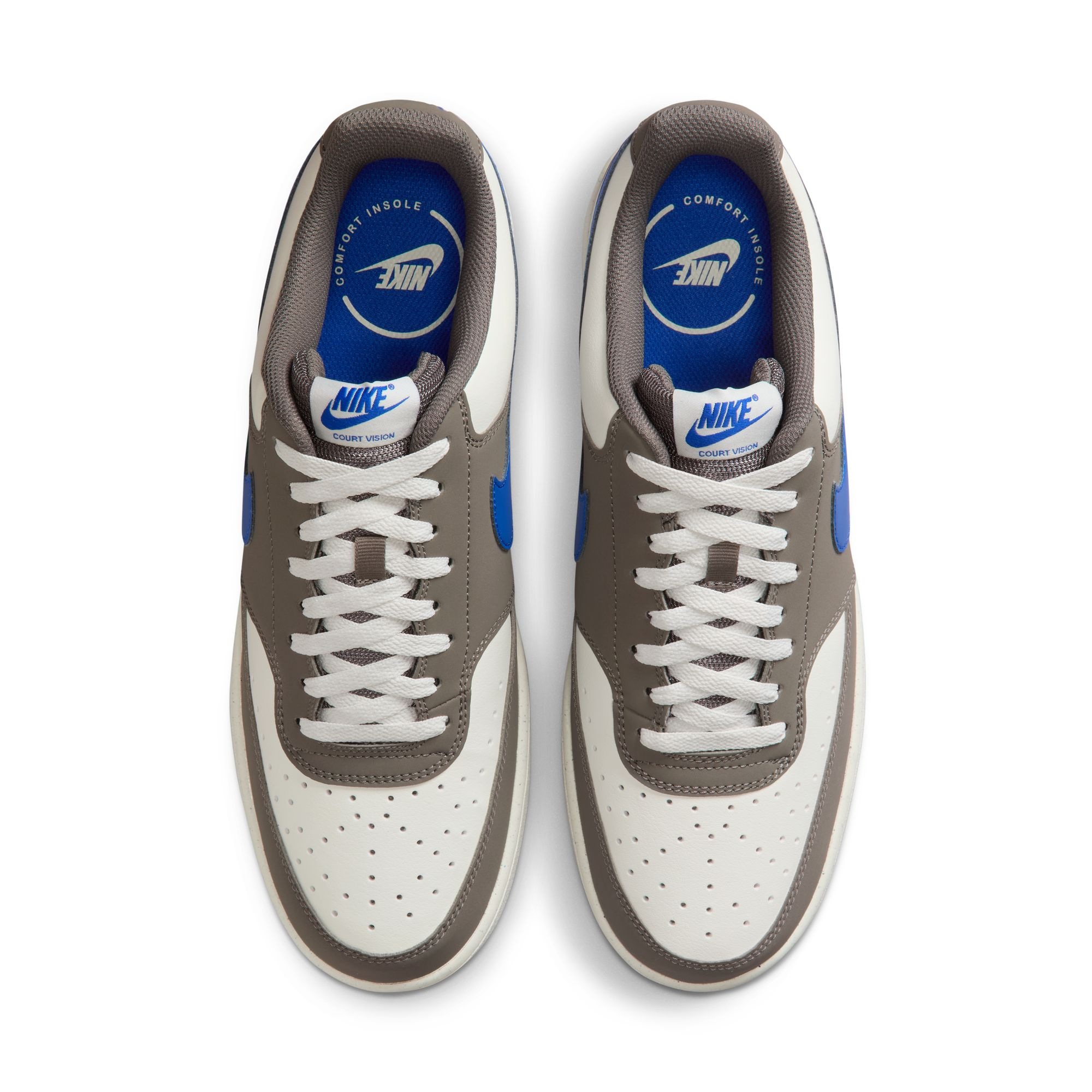 Nike Court Vision Low Sneaker Sail/Hyper Royal-Cave Stone 40 3