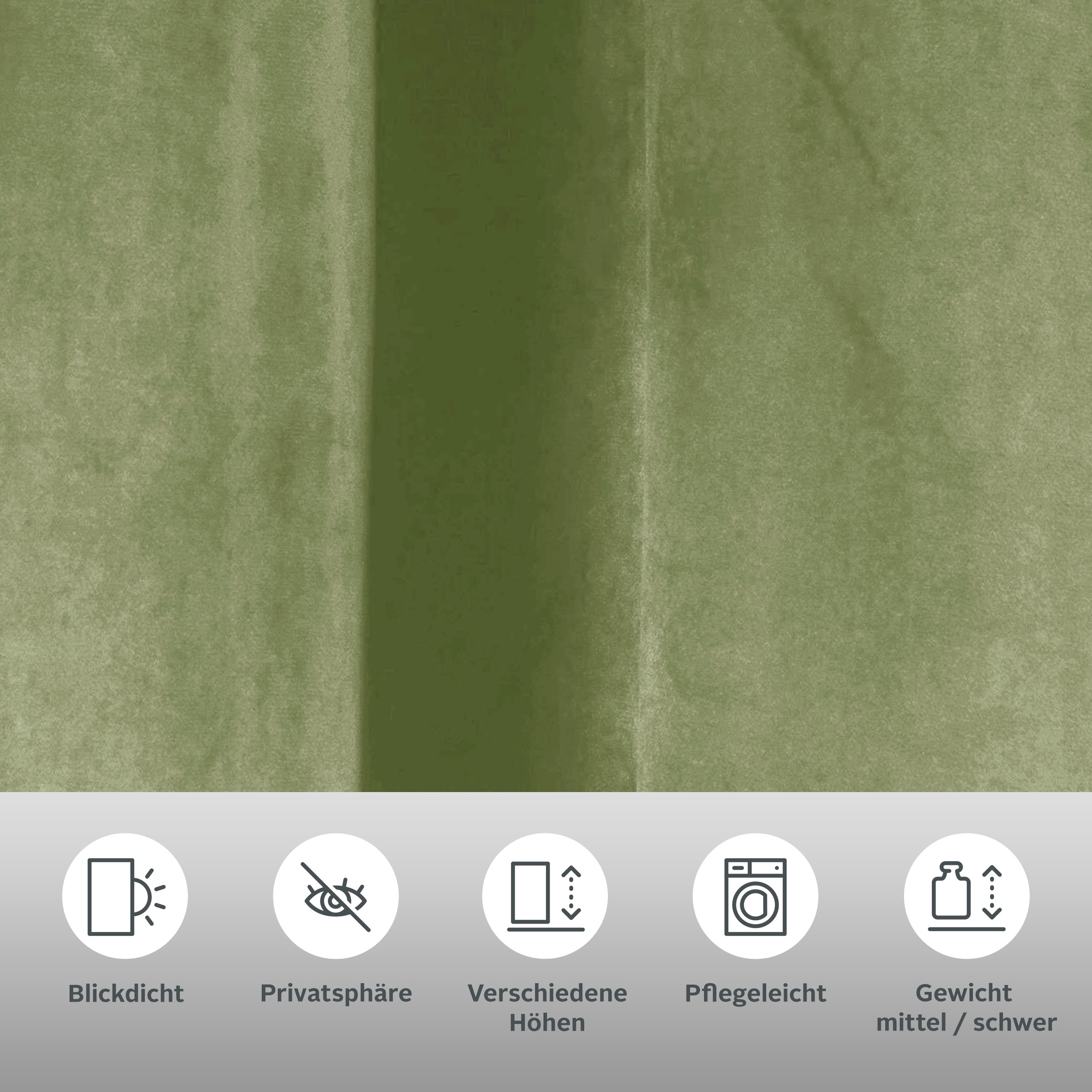 Thumbnail - LeGer Home by Lena Gercke Vorhang "Samt Ladina" Ösen 1 Stk. tlg. blickdichter Vorhang, Samt Vorhang