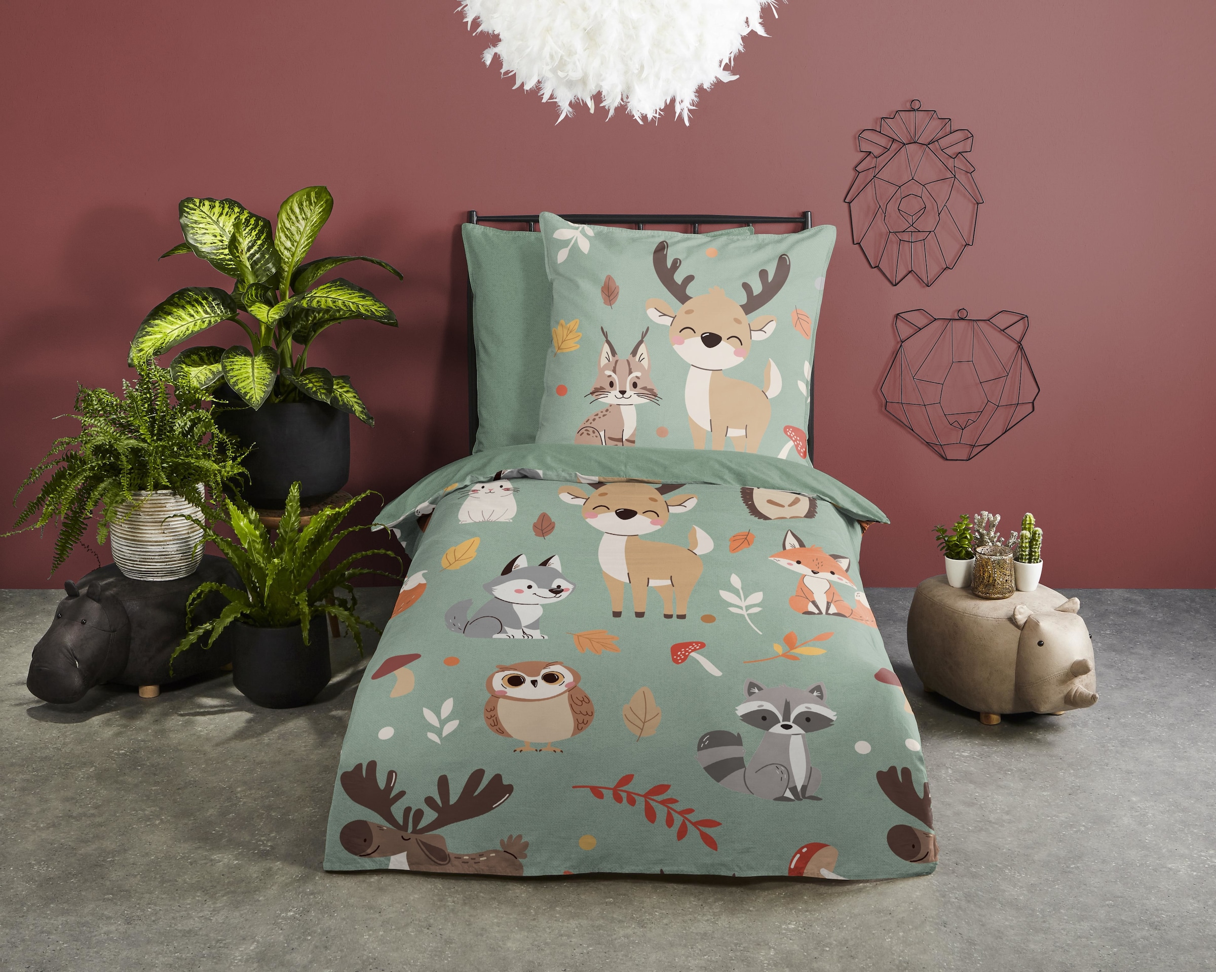 good morning Kinderbettwäsche "Ville" 2 Stk. tlg. Baumwolle, Renforcé, Wend günstig online kaufen