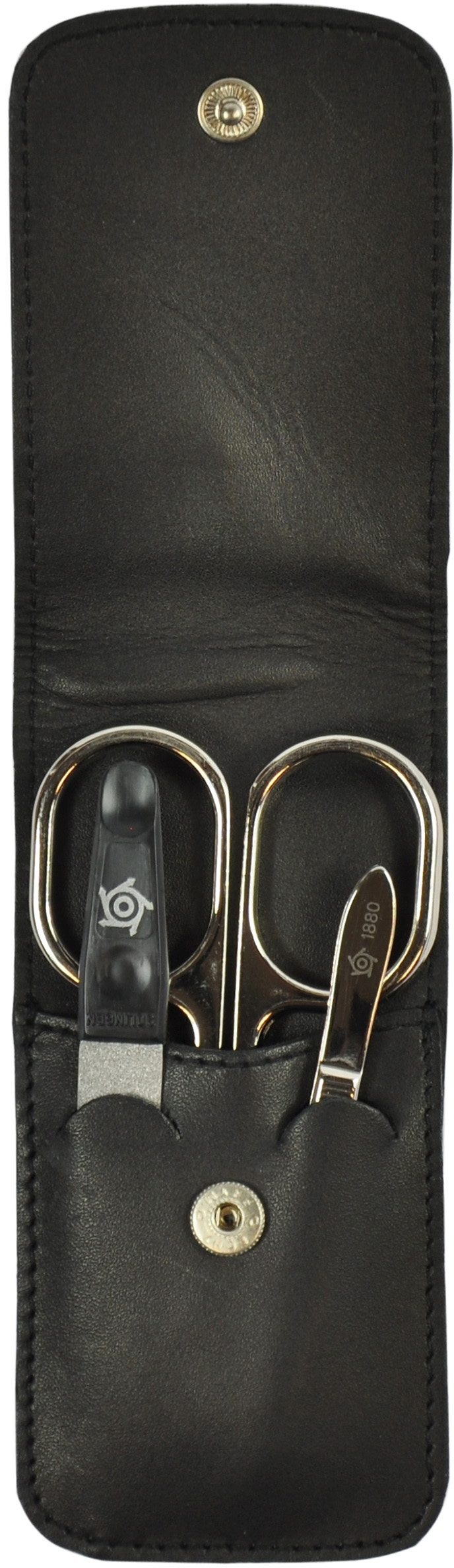 PFEILRING Maniküre-Etui »Pockets«, (3 tlg.), Etui aus feinstem Leder, drei Instrumente aus Stahl, klein & handlich.