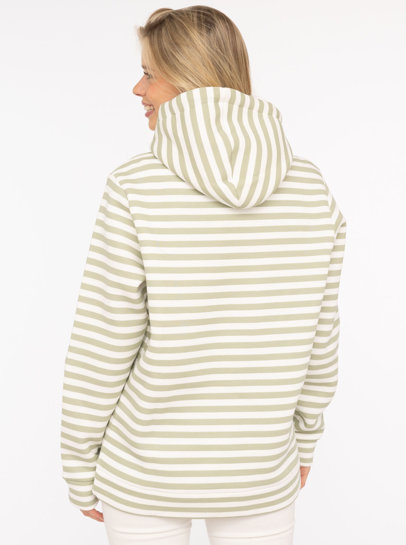 Zwillingsherz Kapuzensweatshirt »"Streifen Strandglück"«, gestreift, mit Strandglück Stickerer und Anker
