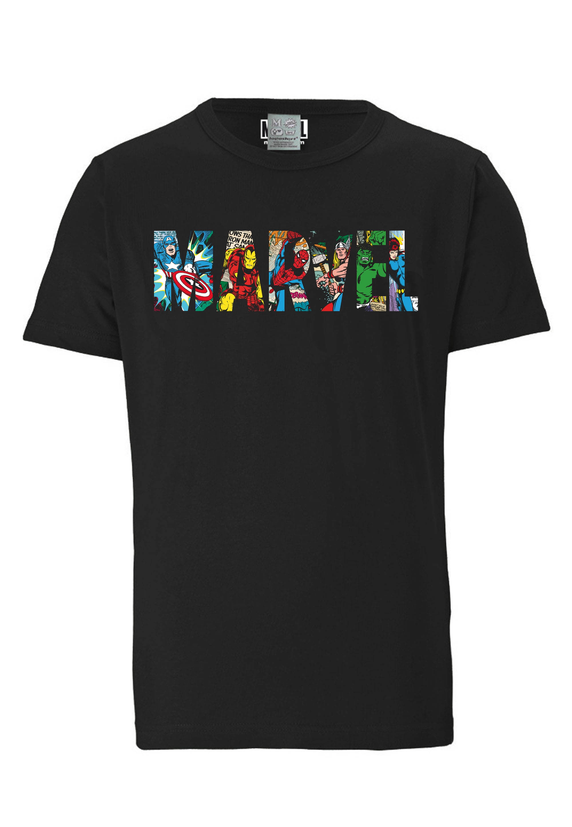 LOGOSHIRT T-Shirt »Marvel Comic Colour Logo«, mit coolem Print