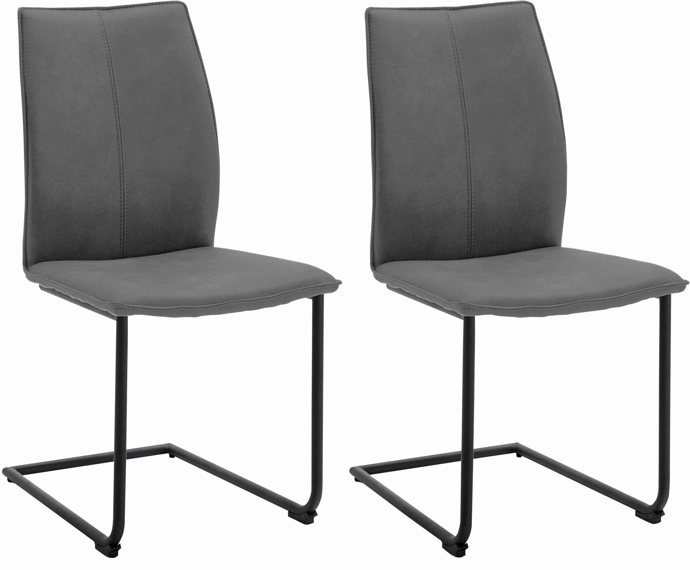 NIEHOFF SITZMÖBEL Freischwinger "Capri" (Set) 2 Stk. Leder PRISMA Gestell a günstig online kaufen