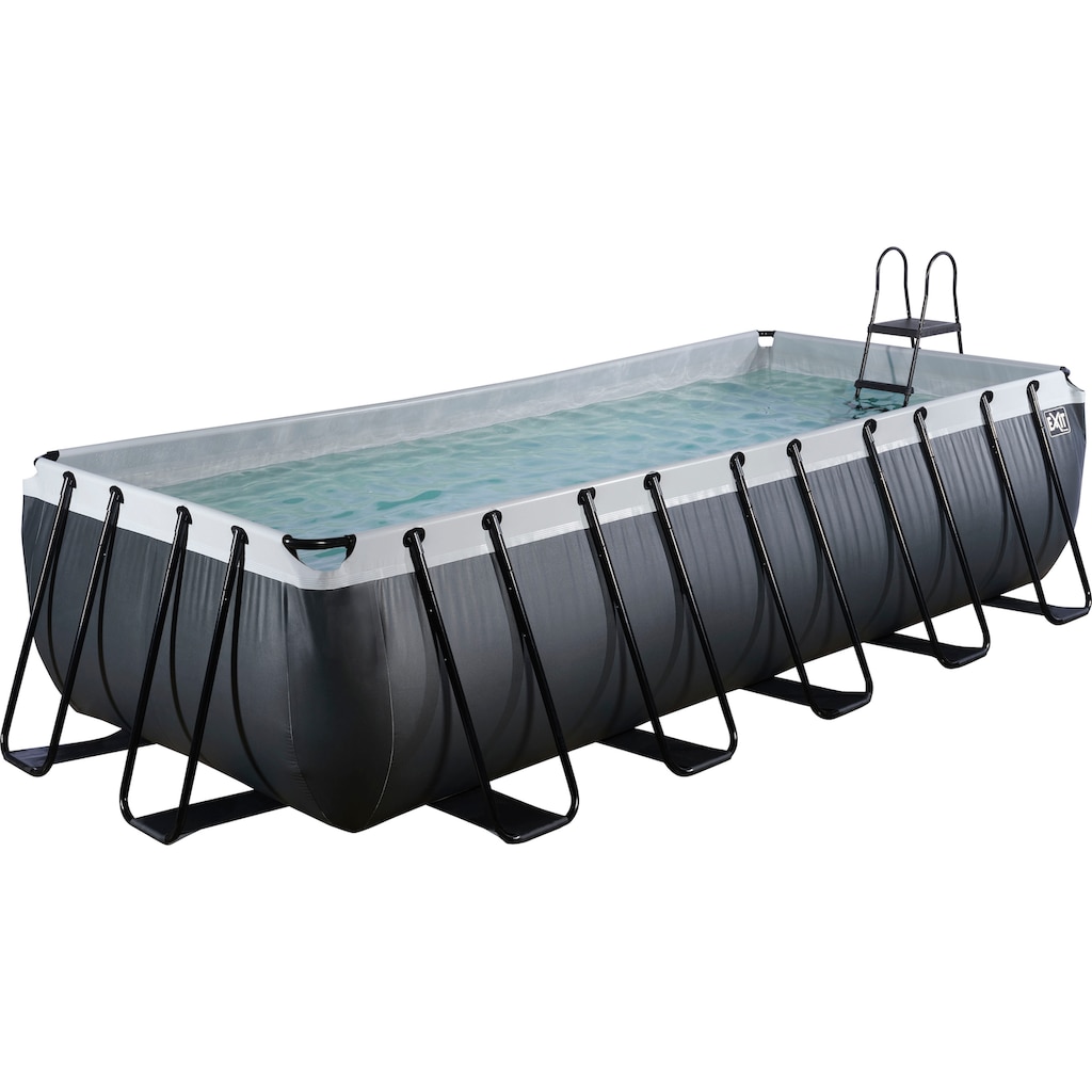 EXIT Framepool »Black Leather«, BxLxH: 250x540x122 cm, mit Kartuschenfilter und Pumpe