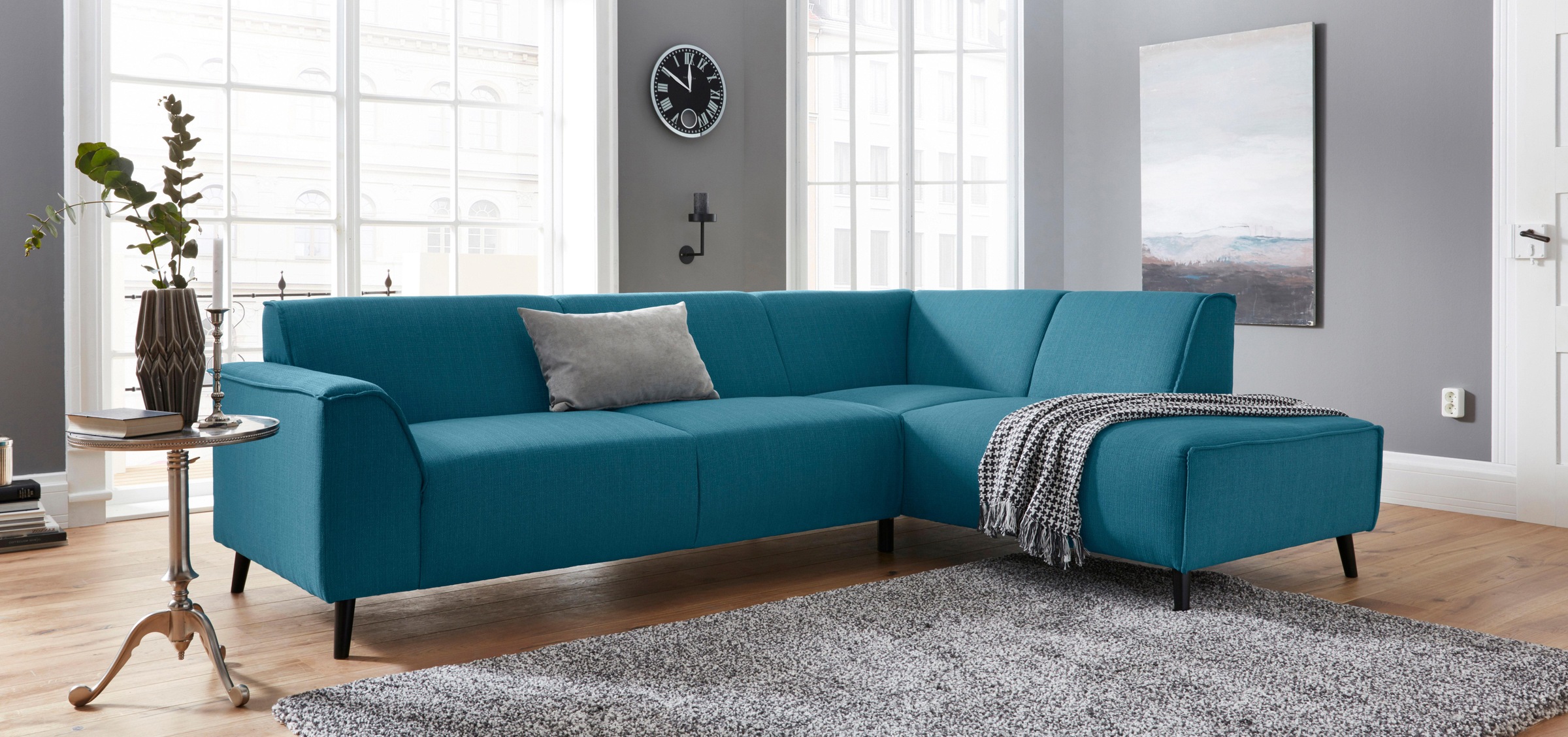 DOMO collection Ecksofa "Amora, inkl. Federkern für mehr Sitzkomfort, Breit günstig online kaufen