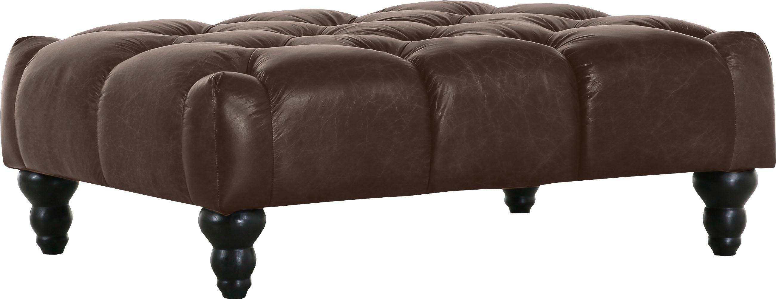 Gutmann Factory Hocker "Amazonas, mit Anilinleder-Bezug, Breite 230 cm" Sitzpolsterung: formstabiler Polyätherschaum