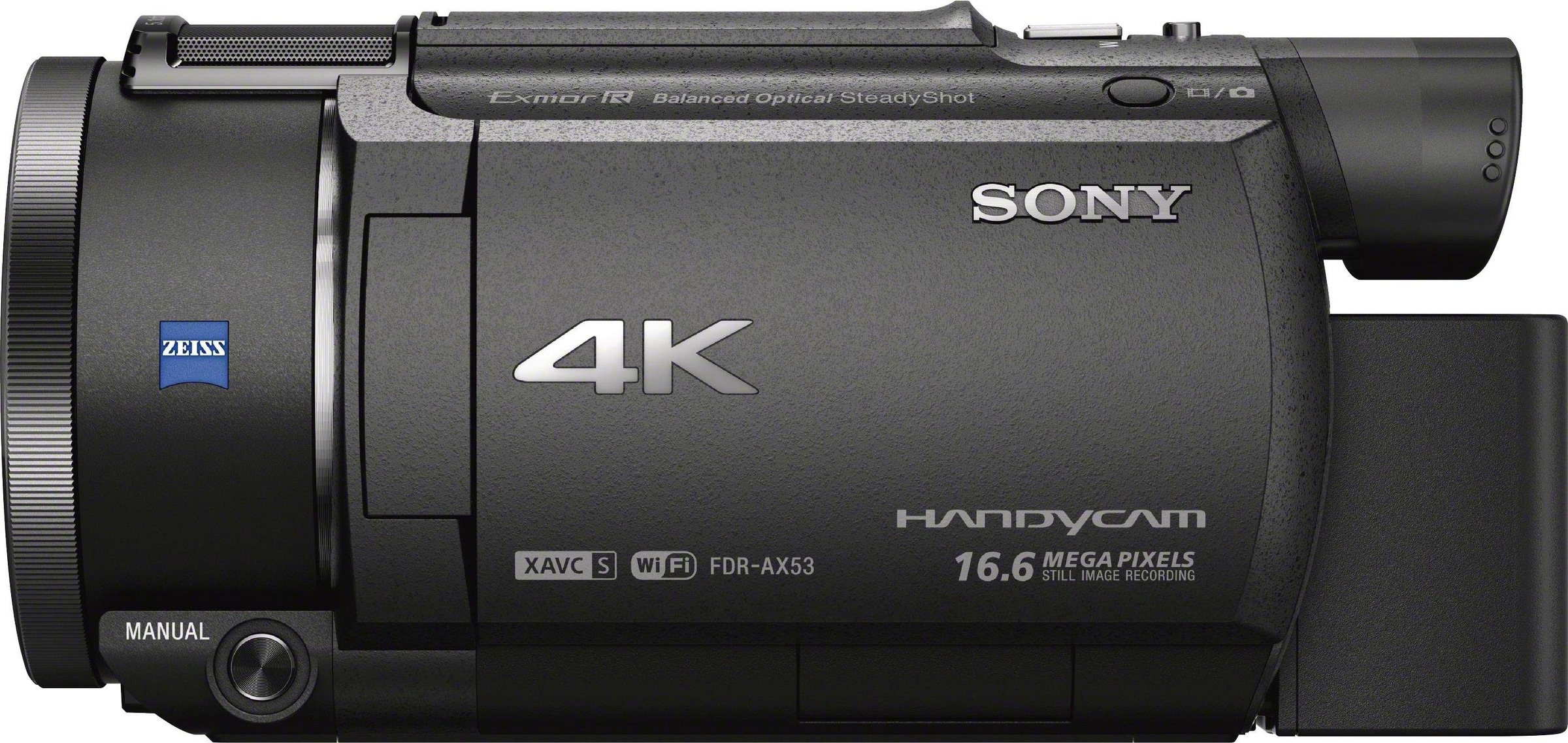 Sony Camcorder »FDRAX53VGPDI.EU«, 4K Ultra HD, NFC-WLAN (Wi-Fi), 20 fachx opt. Zoom, inkl. CG-60 Mikrofon & JOBY GorillaPod
