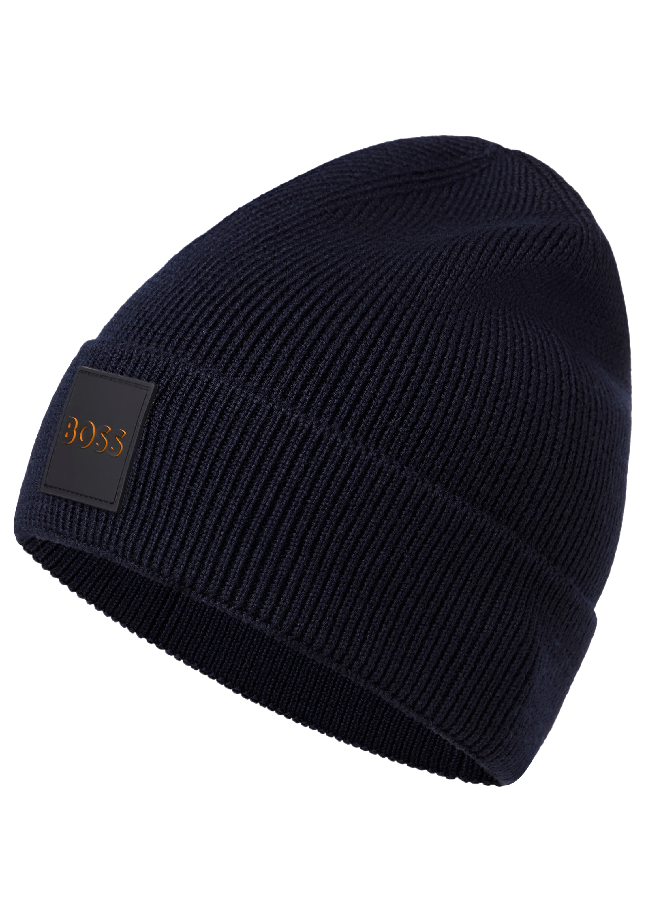 BOSS ORANGE Strickmütze "Foxxy Hat", mit Label-Aufnäher günstig online kaufen