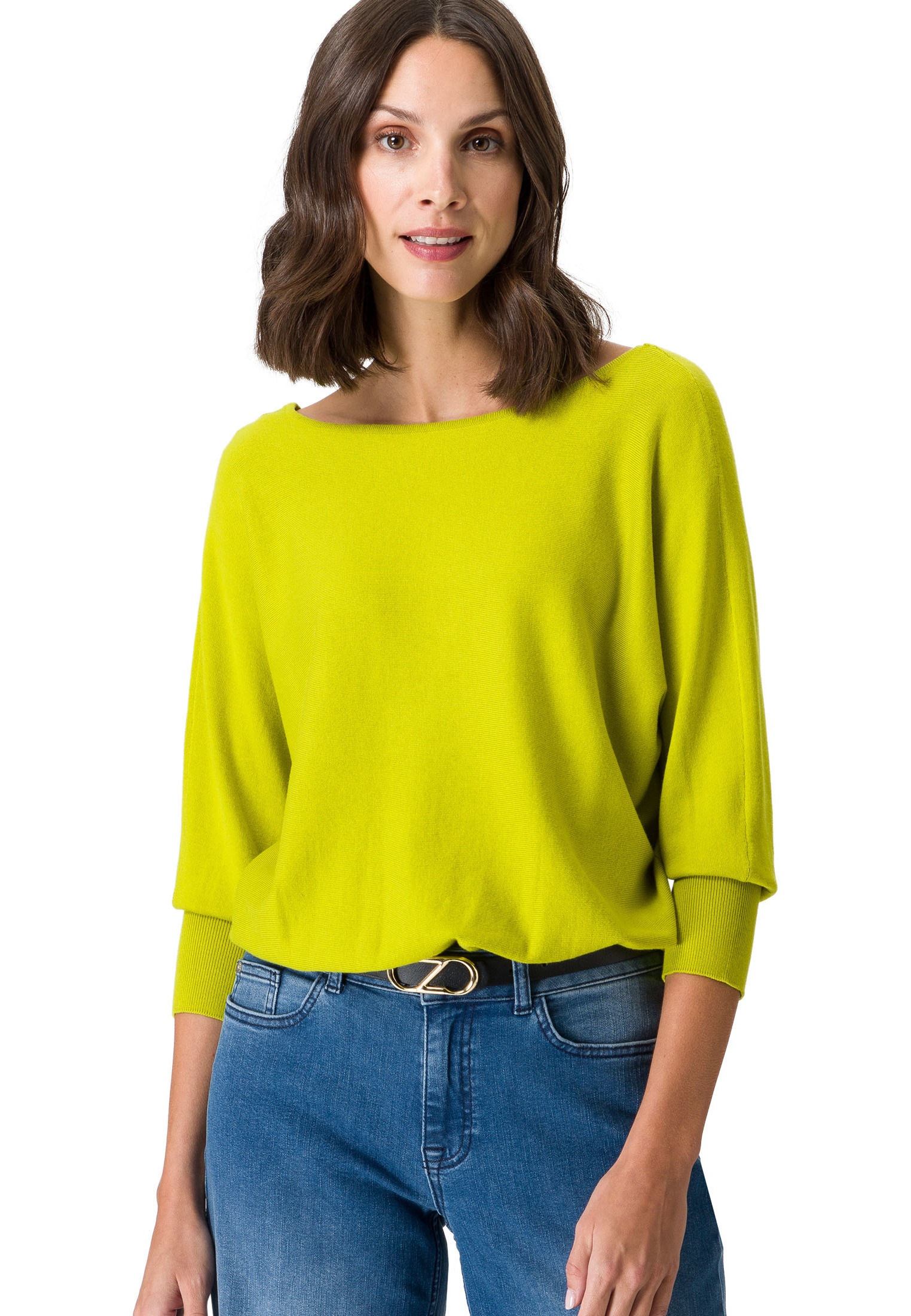 Zero Strickpullover »zero Feinstrickpullover mit Fledermausärmeln«, (1 tlg.), Plain/ohne Details