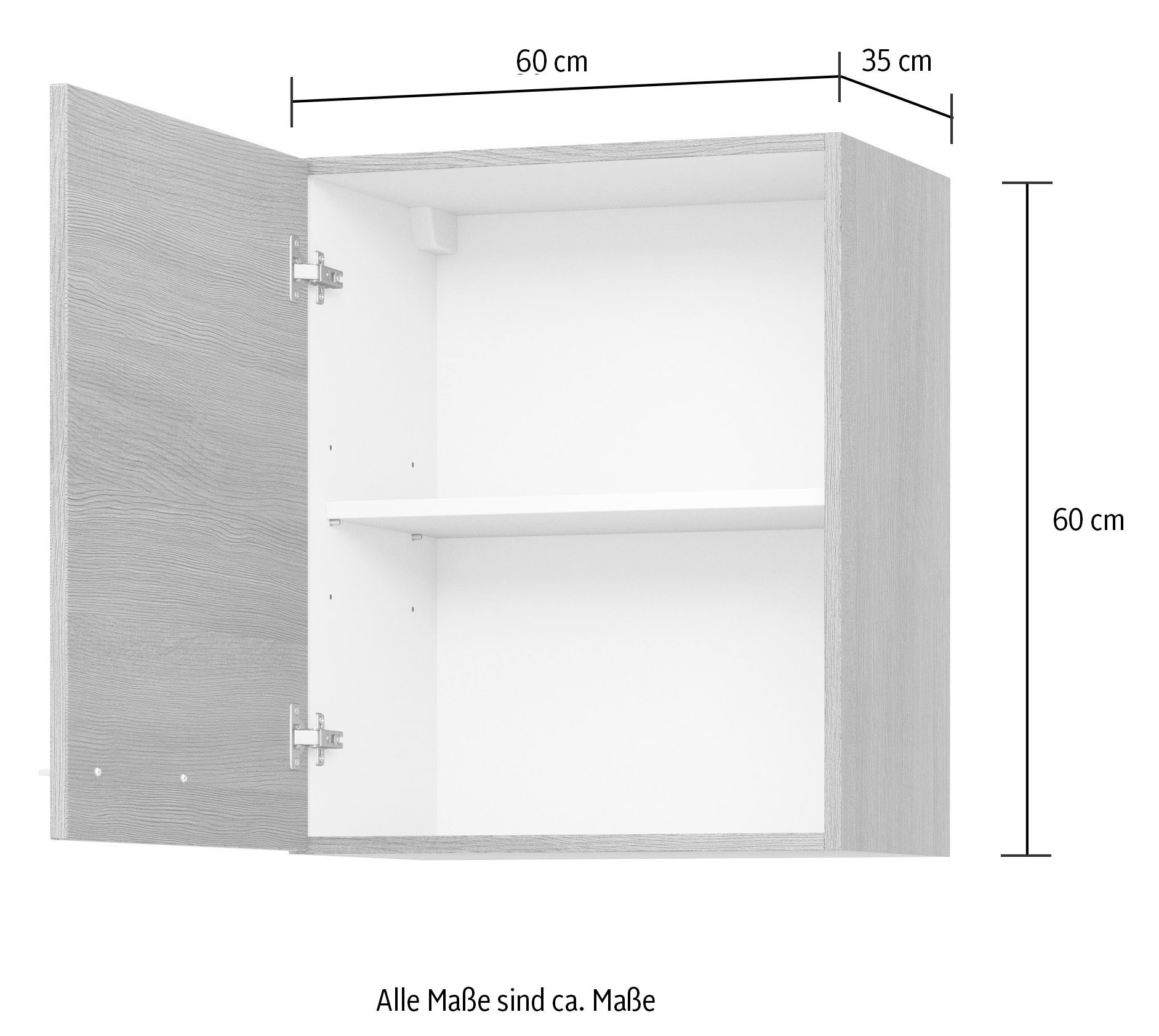 inklusive | O60-60«, 60 Hängeschrank Einlegeboden, Höhe 60 BAUR cm, »Trea Breite kaufen Express Küchen cm