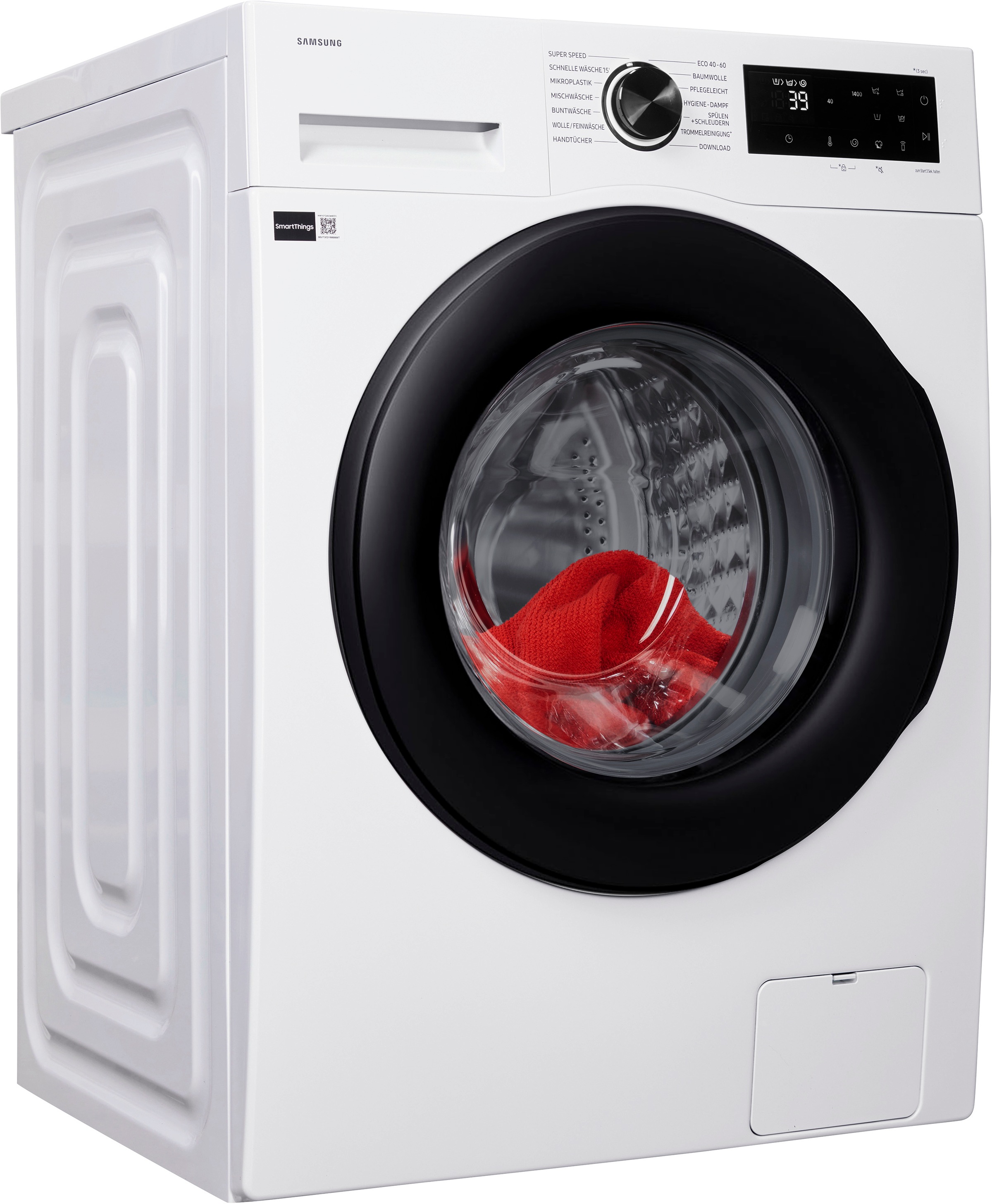 SAMSUNG Waschmaschine "WW1EFG5U34A", B:60cm H:85cm T:55cmweiß, Waschmaschinen, AI EcobubbleTM - Effizient und schonend waschen
