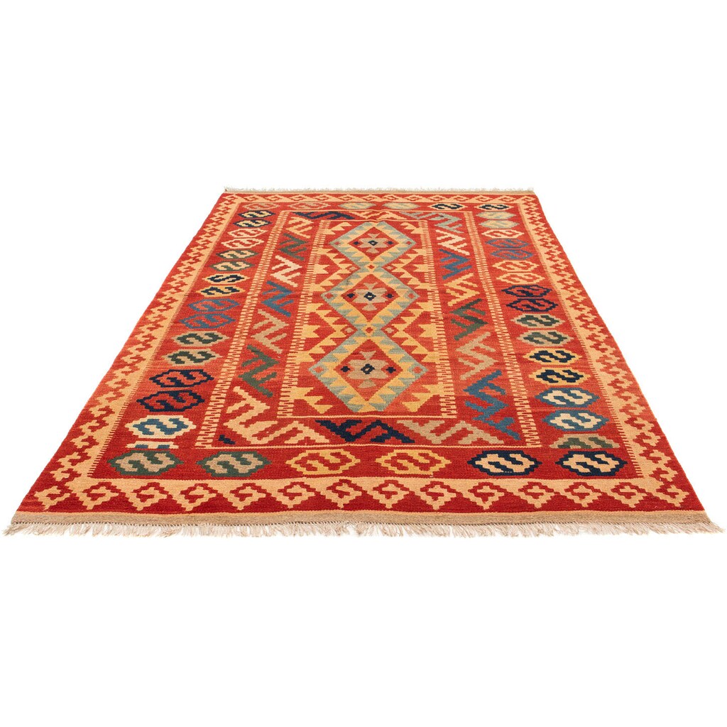 Wohnen Teppiche morgenland Wollteppich »Kelim Fars Durchgemustert 243 x 167 cm«, rechteckig, 0,4 mm Höhe, Wendeteppich mehrfarbi Wohnen Teppiche morgenland Wollteppich »Kelim Fars Durchgemustert 243 x 167 cm«, rechteckig, 0,4 mm Höhe, Wendeteppich mehrfarbi