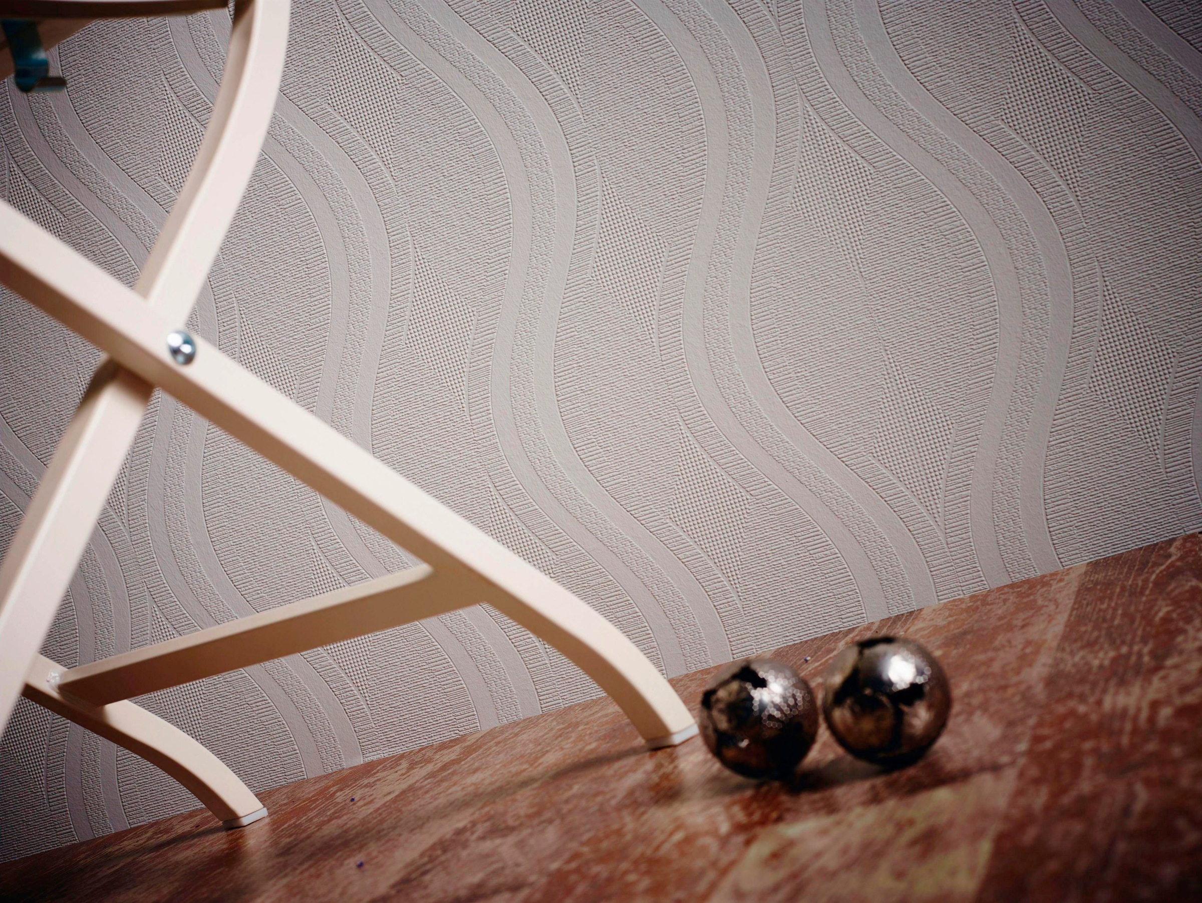 A.S. Création Vliestapete »Meistervlies« einfarbig | uni | unifarben strukturiert Struktur Tapete einfarbig Überstreichbar Tapeten Wohnzimmer Flur Optik