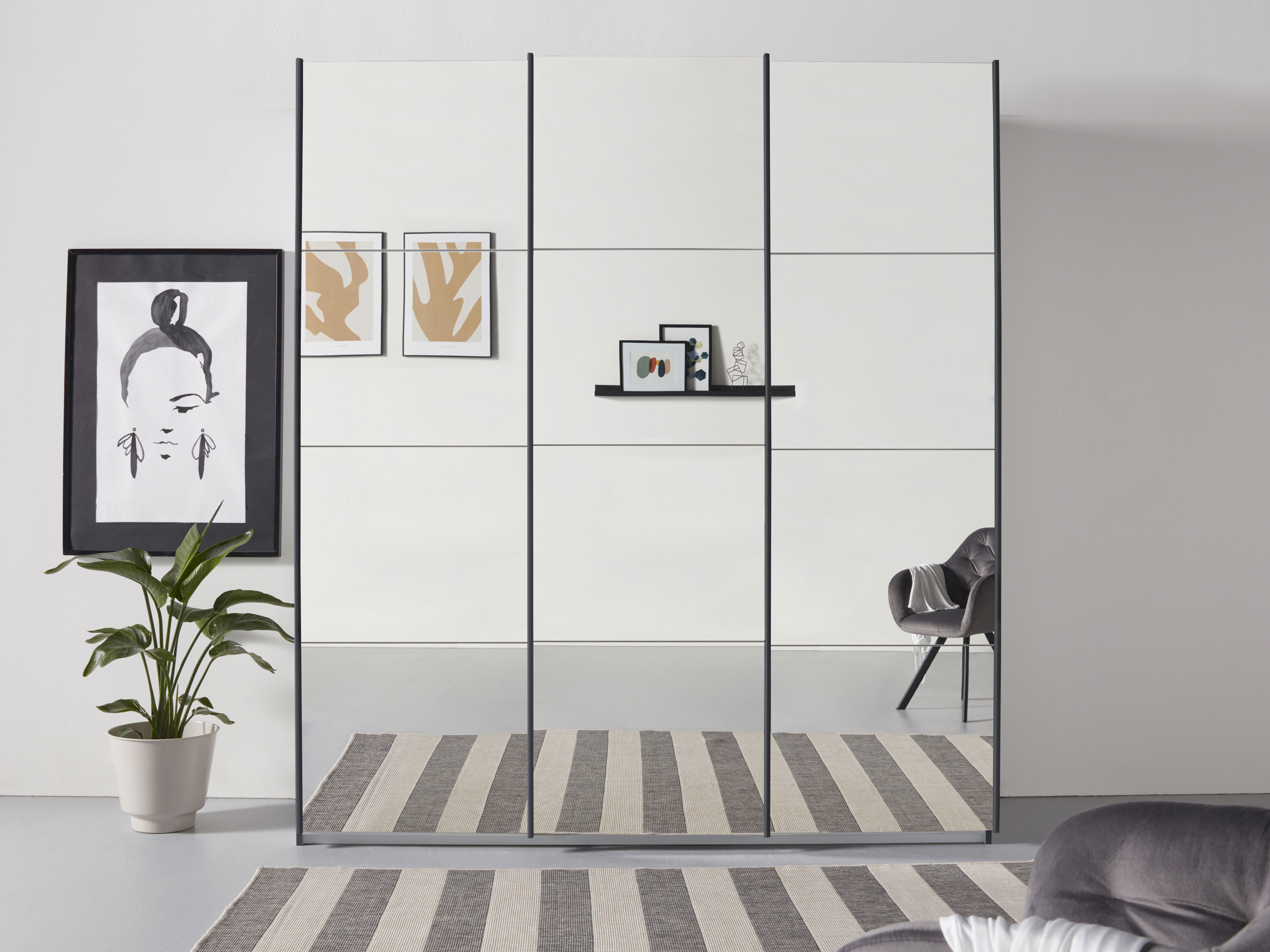 OTTO home Kleiderschrank "Mehrzweckschrank Aktenschrank Möbel Mietswohnung Schlafzimmer OTELI" 3 Ausstattungen BASIC/CLASSIC/PREMIUM (inkl. SOFT-CLOSE-FUNKTION), Breiten 203/271/315/360 cm Höhen 210/229 cm MADE IN GERMANY