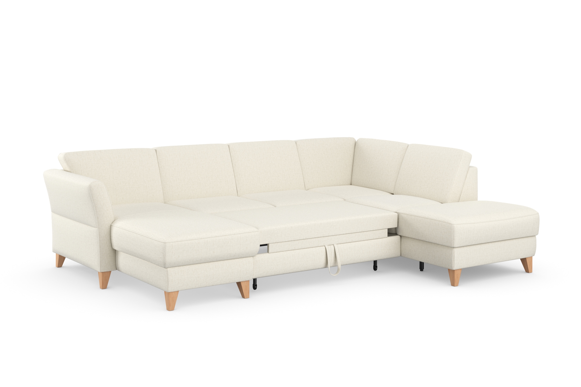 sit&more Wohnlandschaft »Visby U-Form«, wahlweise mit Bettfunktion und Stauraum, frei im Raum stellbar