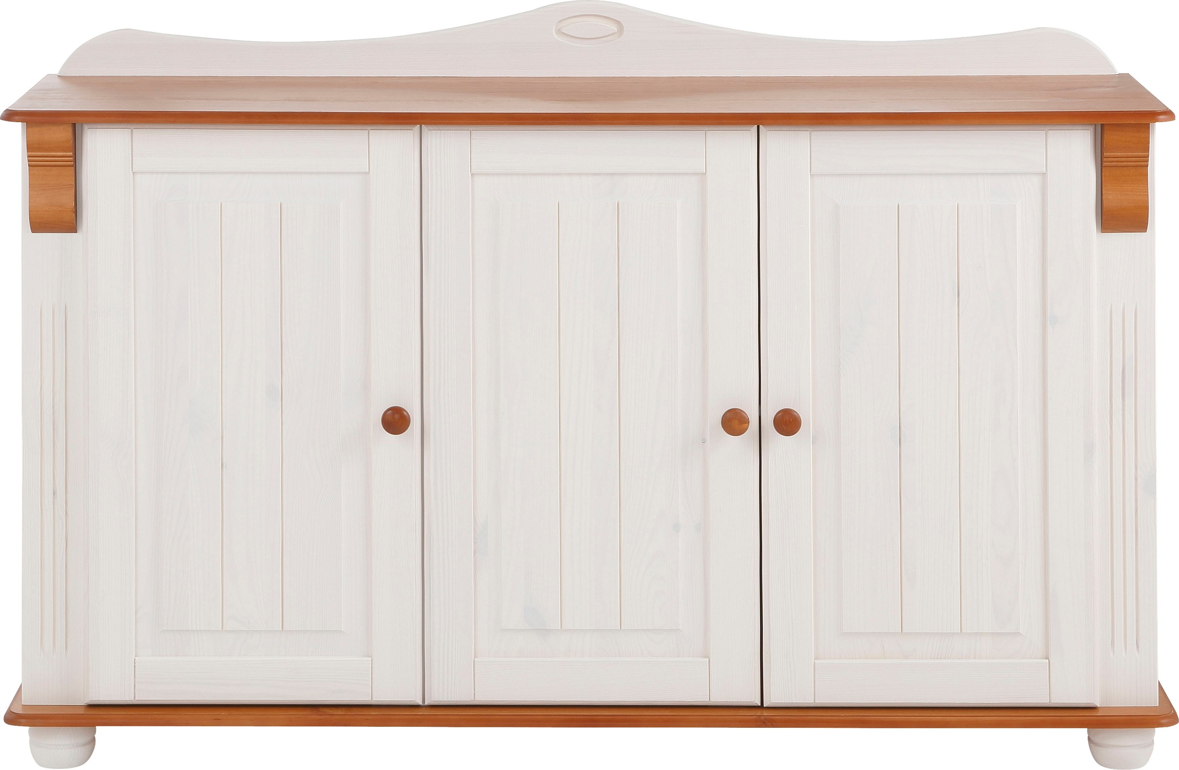 OTTO home Sideboard "Adele" Kommode, 3-türig, Breite 130 cm, aus massiver K günstig online kaufen