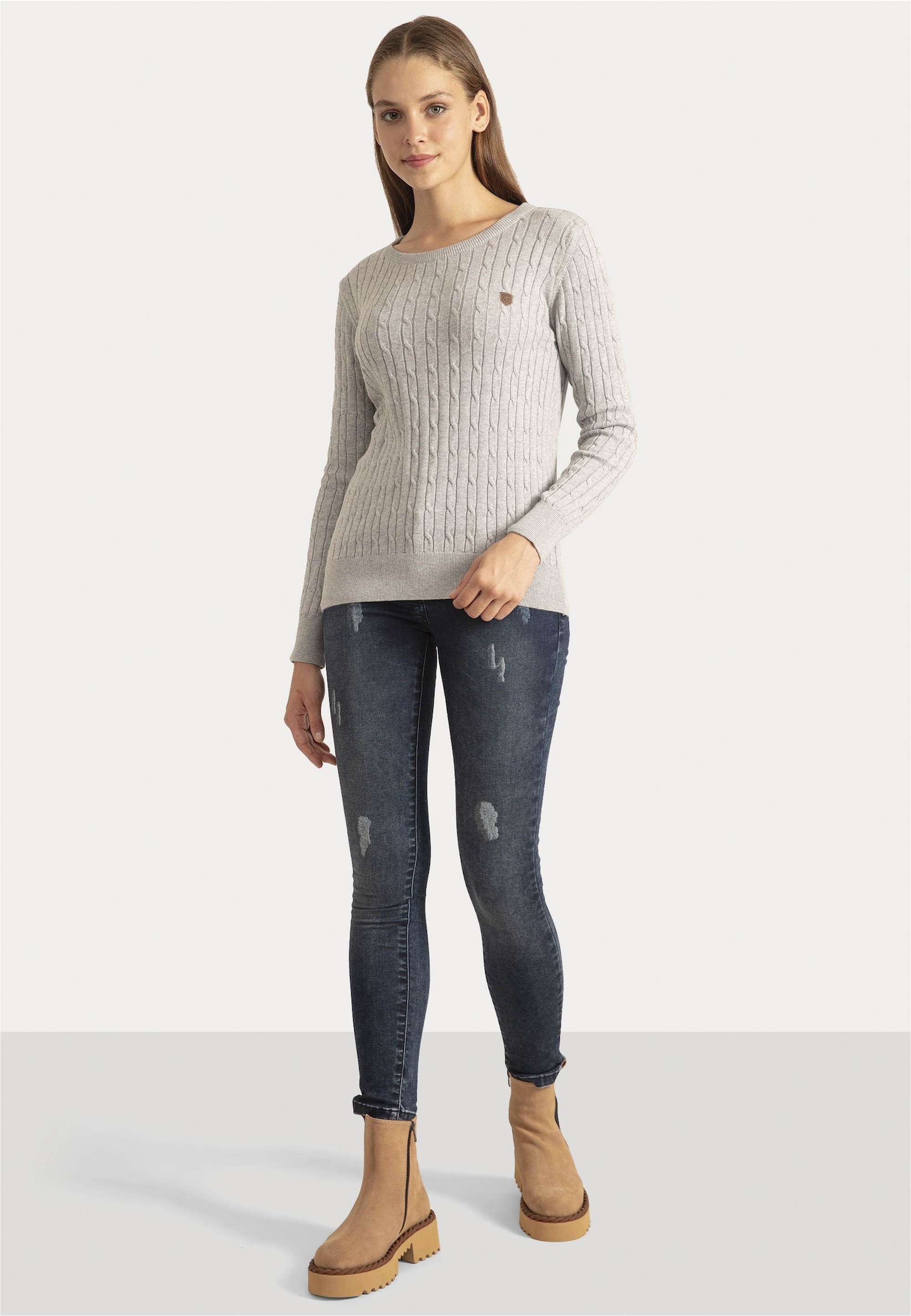 SIR RAYMOND TAILOR Strickpullover »Authen«, (1 tlg.), mit klassischem Rundhalsausschnitt