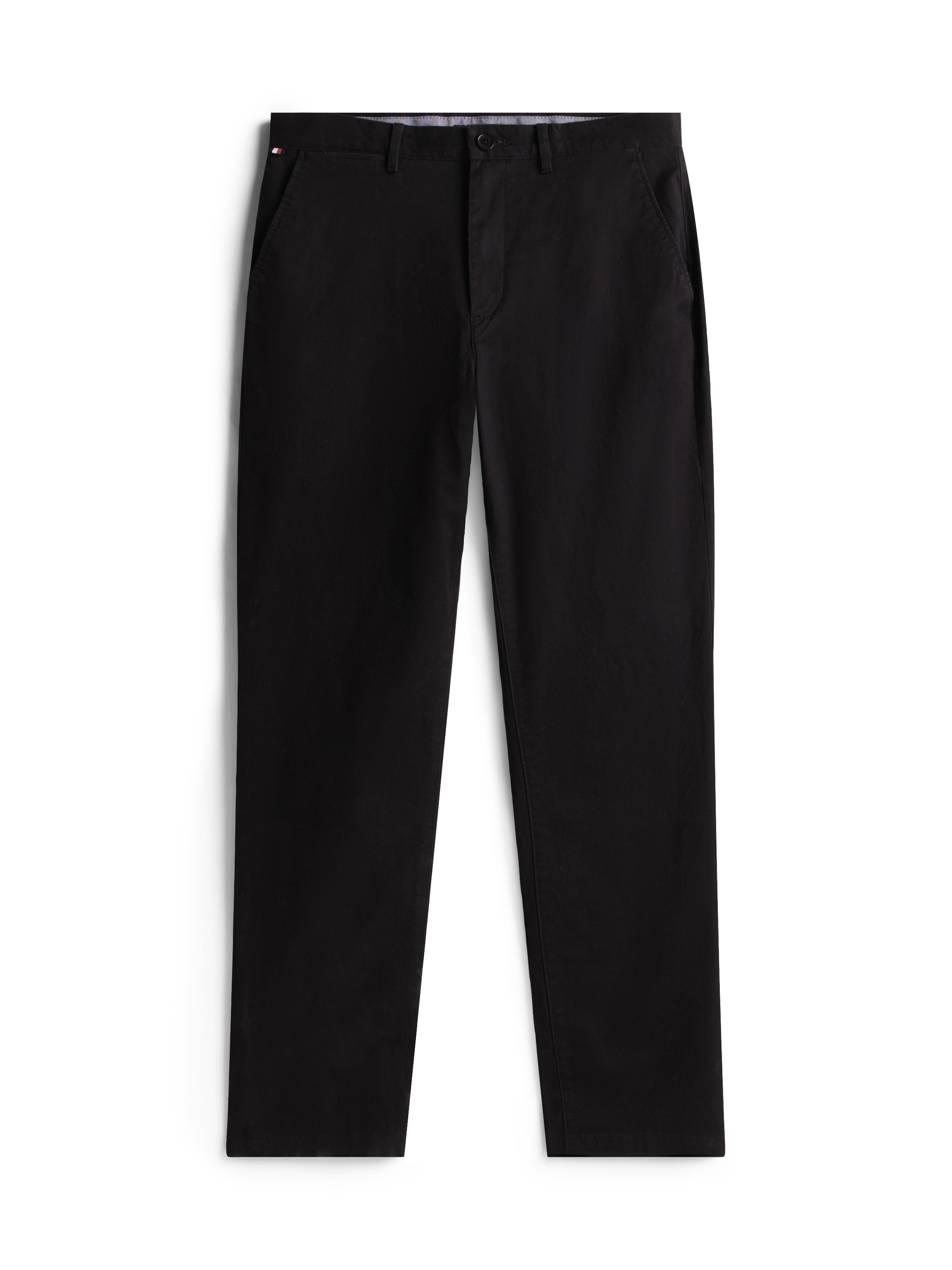 Chinohose TOMMY HILFIGER "CORE DENTON ESSENTIAL", Herren, Gr. 34, Länge 30, schwarz, Twill, Obermaterial: 97% Baumwolle, 3% Elasthan, unifarben, gerade normal, Hosen Chinohose, Straight Fit, Baumwolle mit Stretch 5