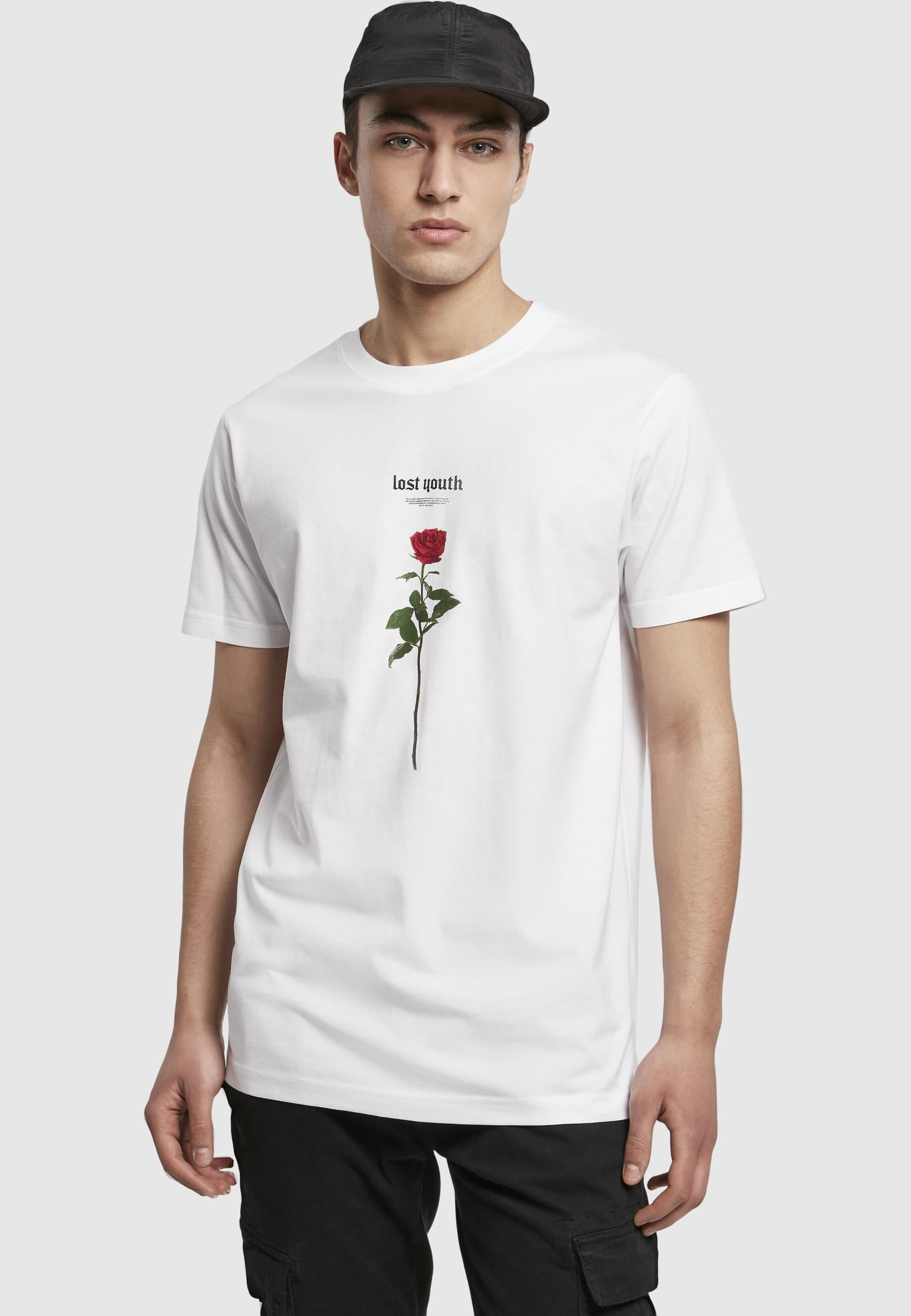 MisterTee Kurzarmshirt »MisterTee Herren Lost Youth Rose Tee«, (1 tlg.)