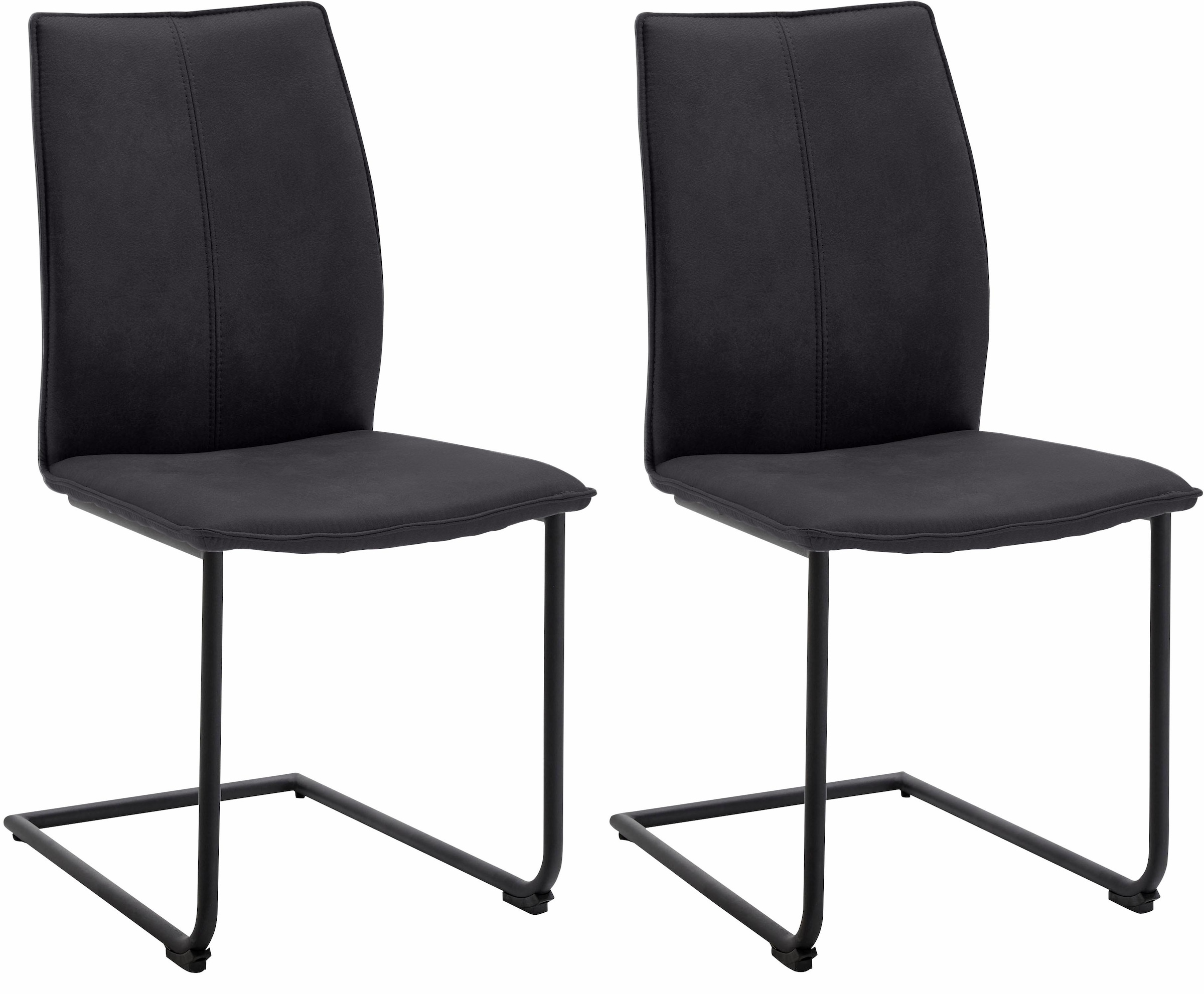 NIEHOFF SITZMÖBEL Freischwinger "Capri" (Set) 2 Stk. Leder PRISMA Gestell a günstig online kaufen