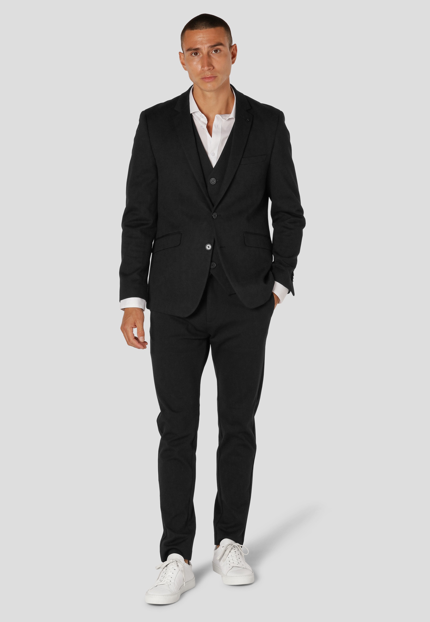 Clean Cut Copenhagen Winterjacke »Clean Cut Copenhagen Milano Jersey Blazer« 1 Stk. tlg. ohne Kapuze