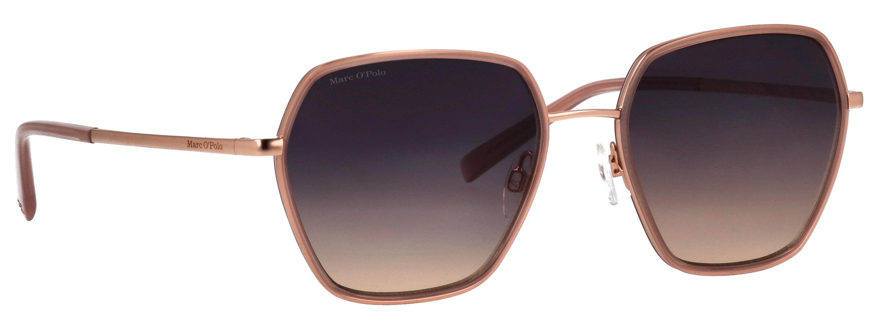 Thumbnail - Marc OPolo Sonnenbrille "Modell 505122" Form Hexagon, Logoschriftzug auf Bügel, Metallfassung