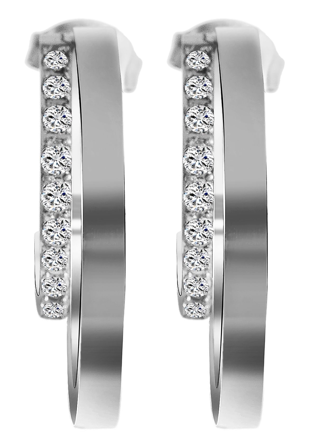 Adelia´s Paar Ohrhänger "Damen Ohrringe – Ohrstecker aus Edelstahl mit Stra günstig online kaufen