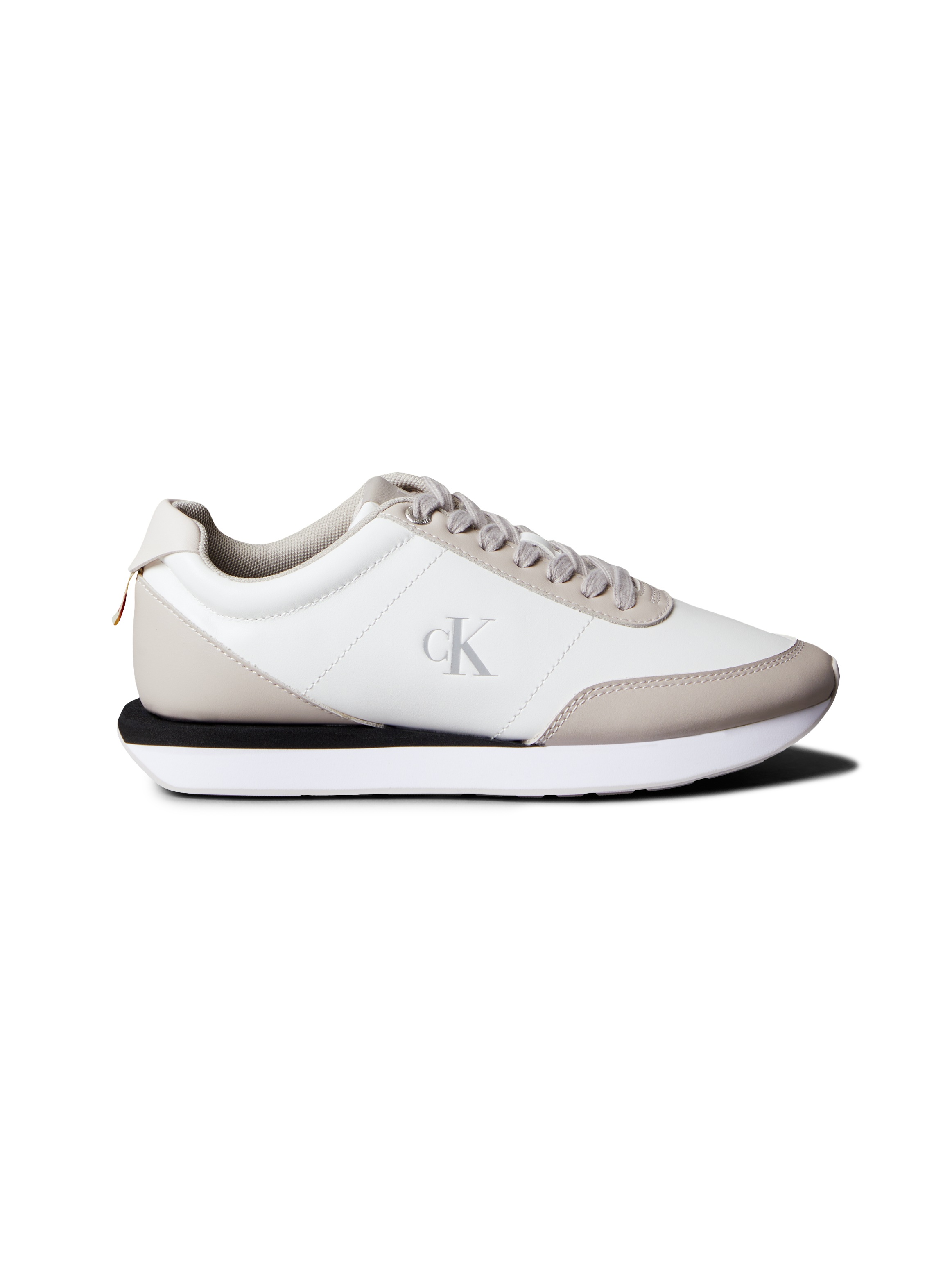 Calvin Klein Jeans Sneaker »RETRO RUNNER LACE UP LTH MG«, Schnürschuh, Halbschuh, Freizeitschuh mit gepolstertem Schaftrand